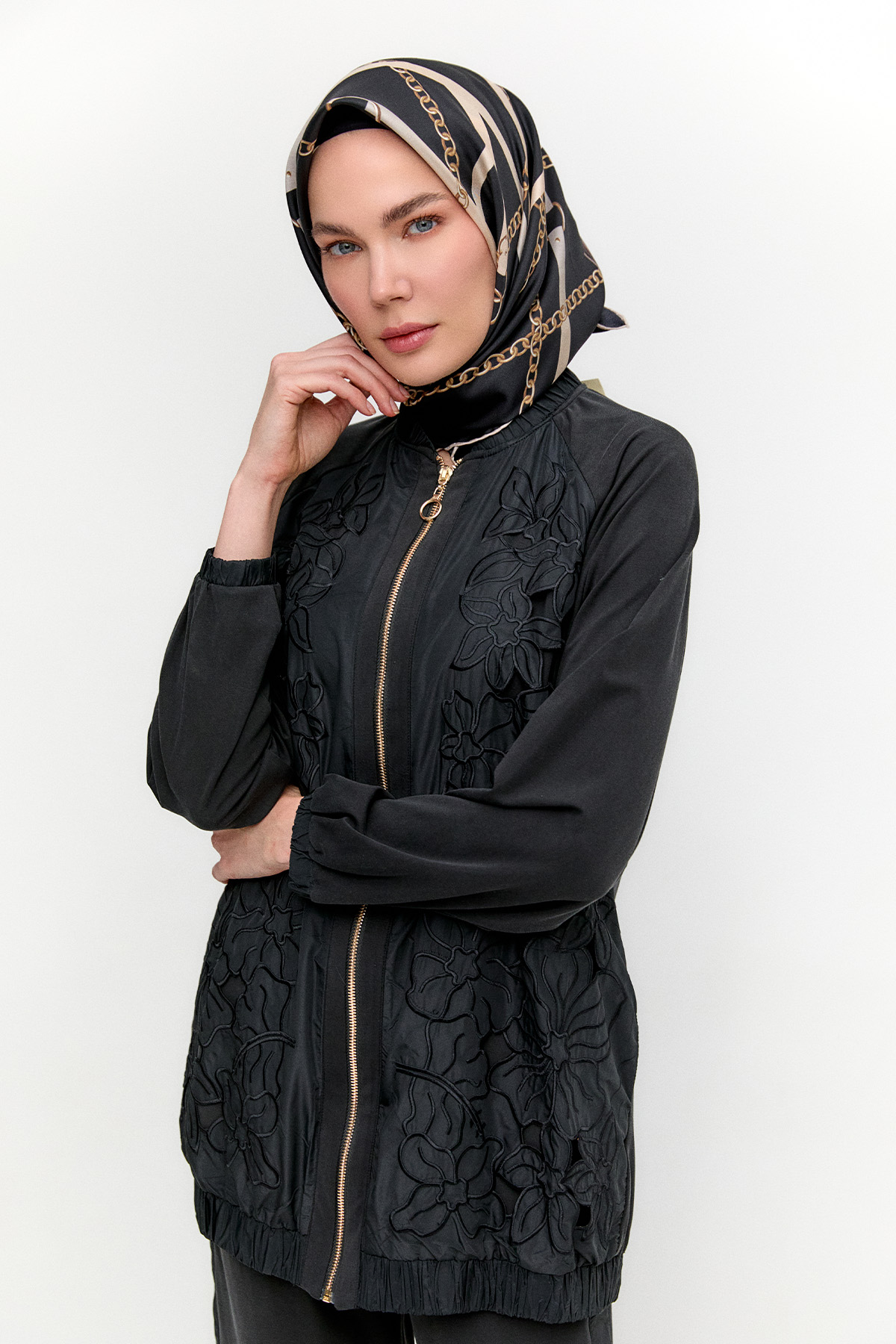 Çiçek Dokulu Bomber Takım, Tesettür Giyim