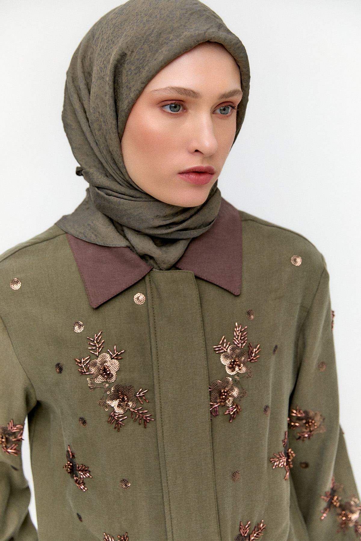 Nakışlı Kargo Cepli İkili Takım, Tesettür Giyim