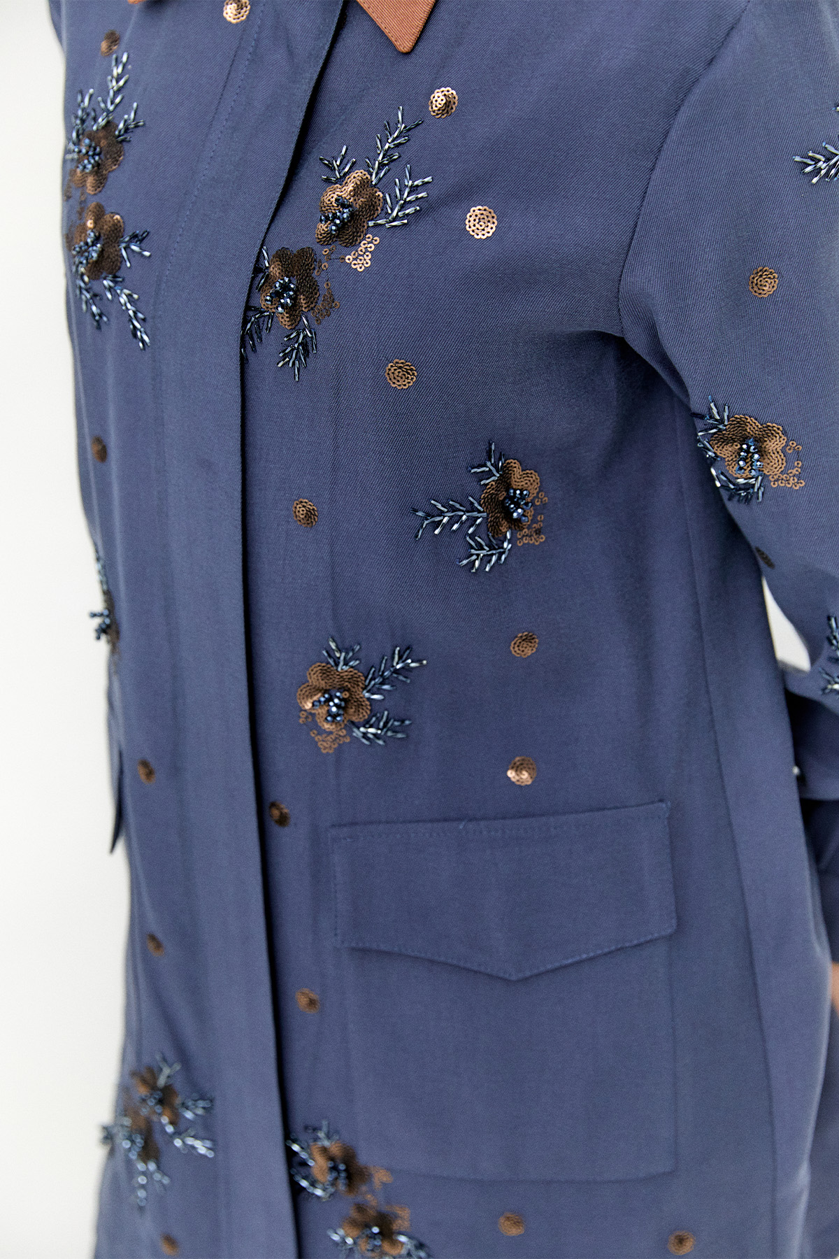 Nakışlı Kargo Cepli İkili Takım, Tesettür Giyim