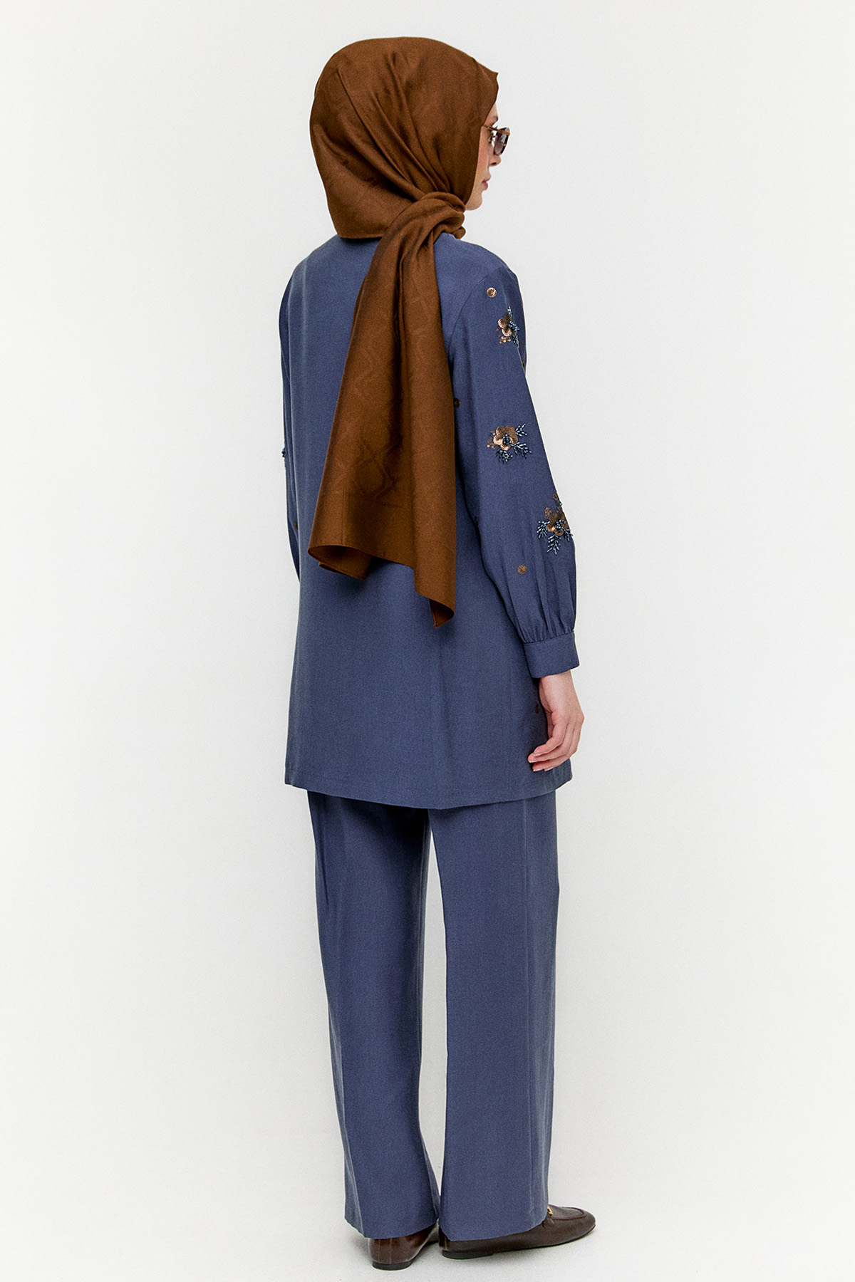 Nakışlı Kargo Cepli İkili Takım, Tesettür Giyim