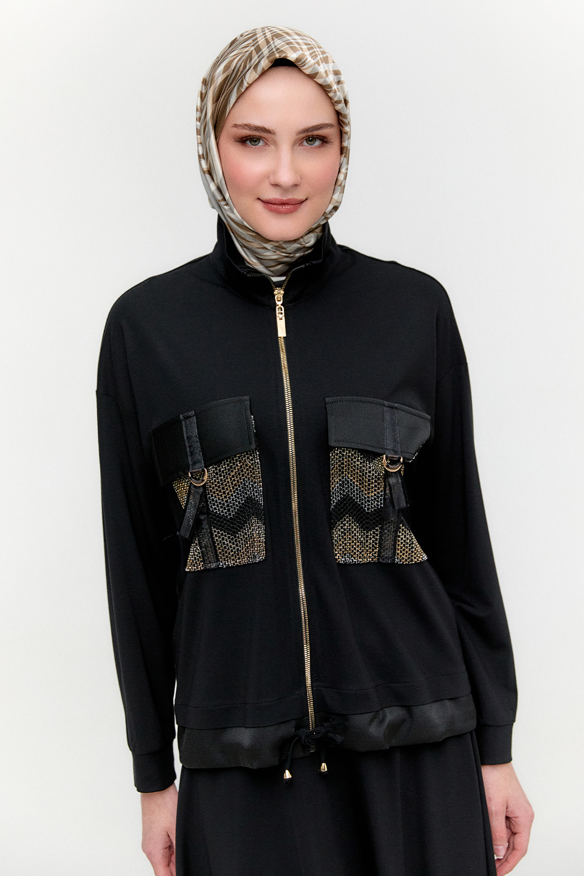 File Detaylı Etek Ceket Takım, Tesettür Giyim