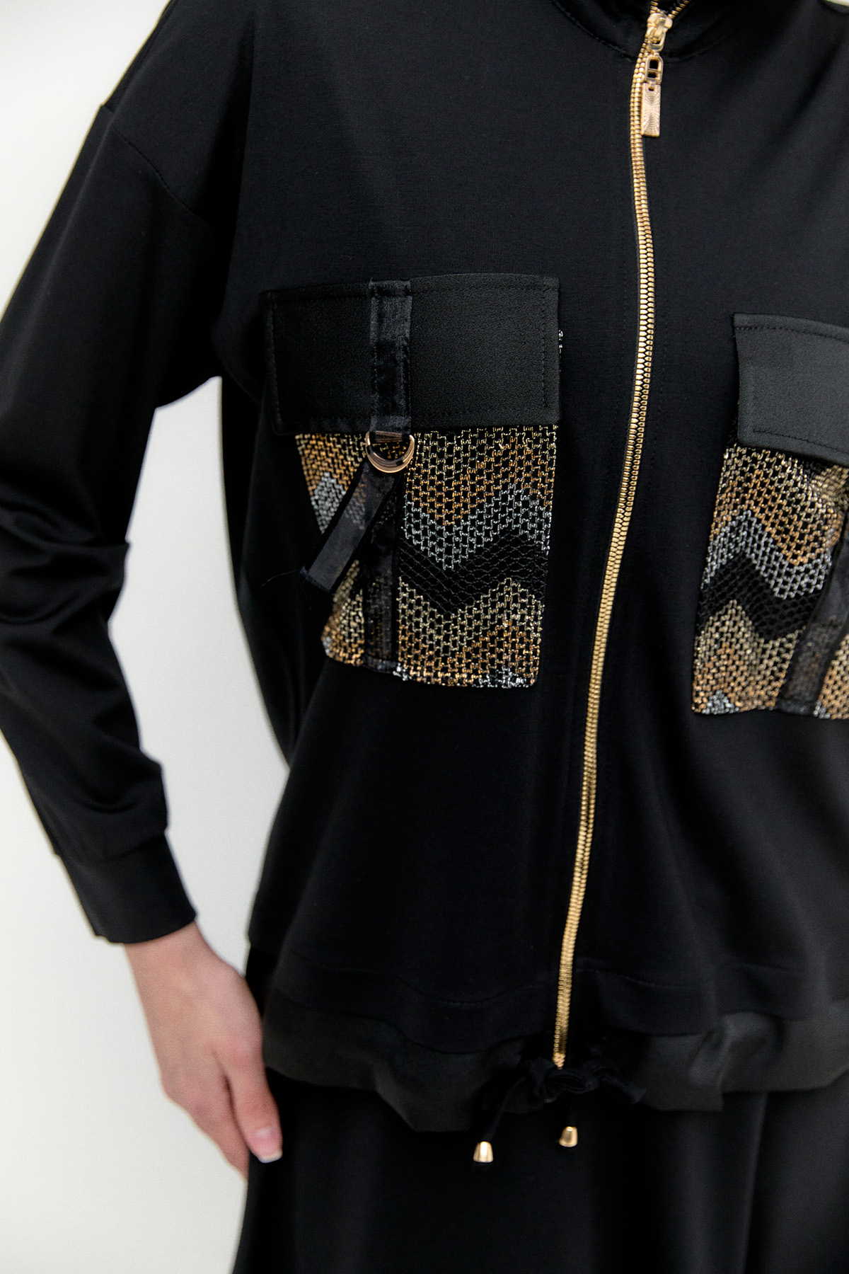 File Detaylı Etek Ceket Takım, Tesettür Giyim