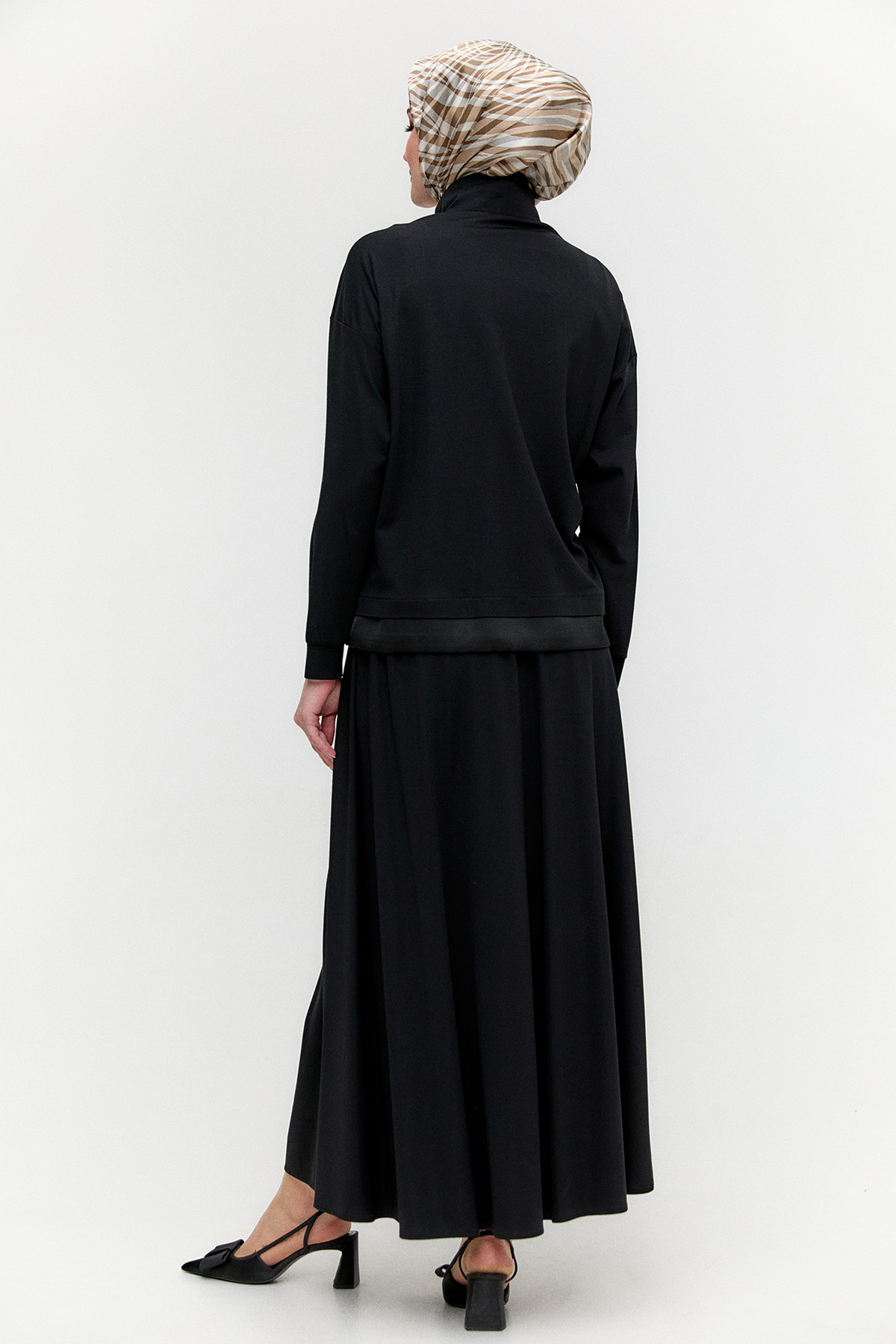 File Detaylı Etek Ceket Takım, Tesettür Giyim