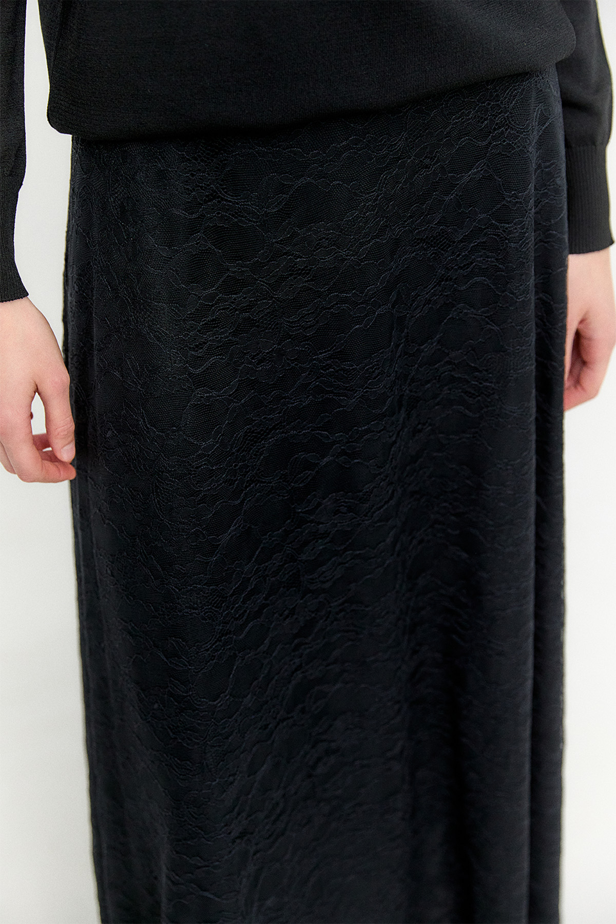 Dantel Detaylı Triko İkili Takım, Tesettür Giyim