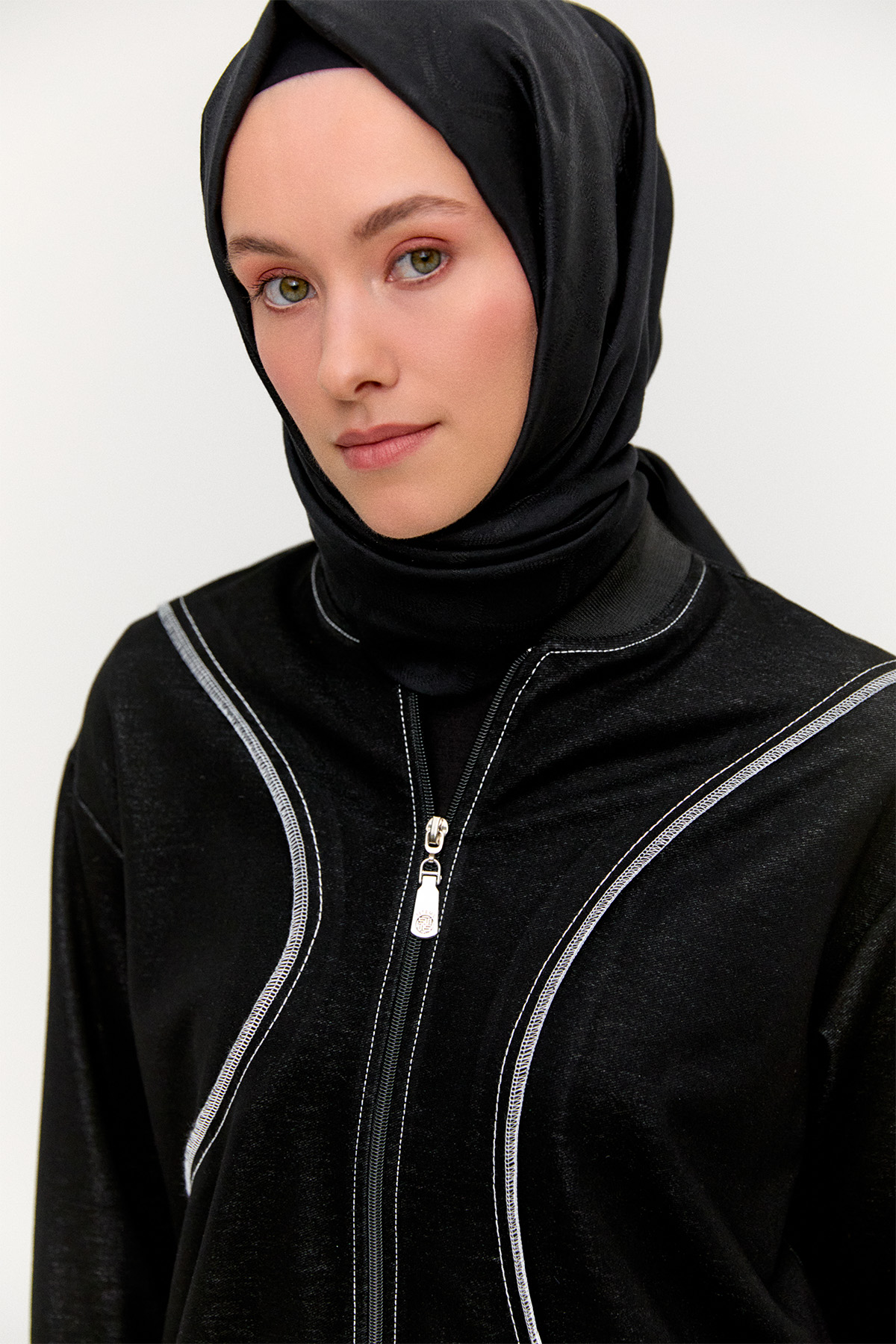 Kontrast Dikişli Etekli Takım, Tesettür Giyim