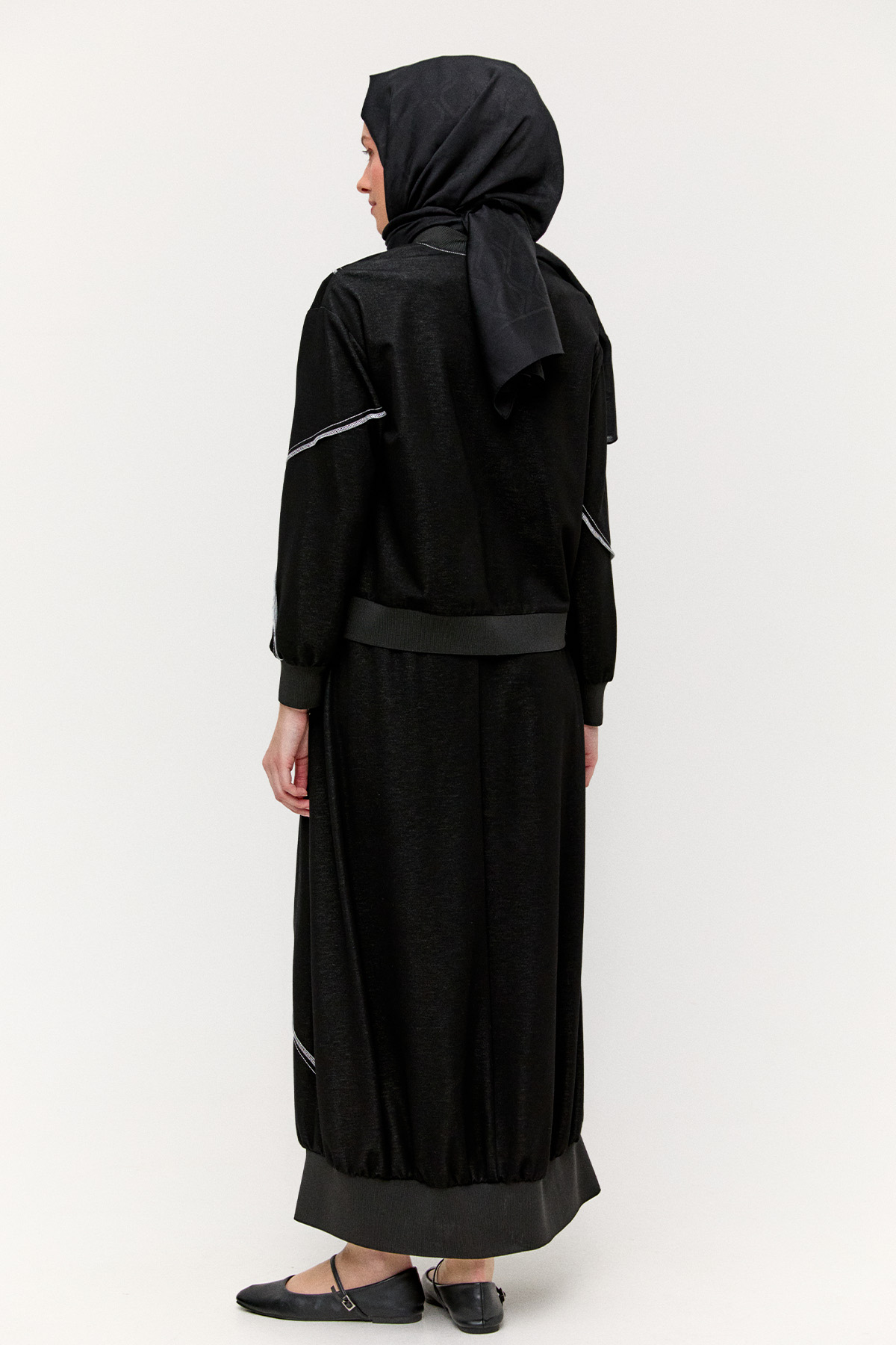 Kontrast Dikişli Etekli Takım, Tesettür Giyim