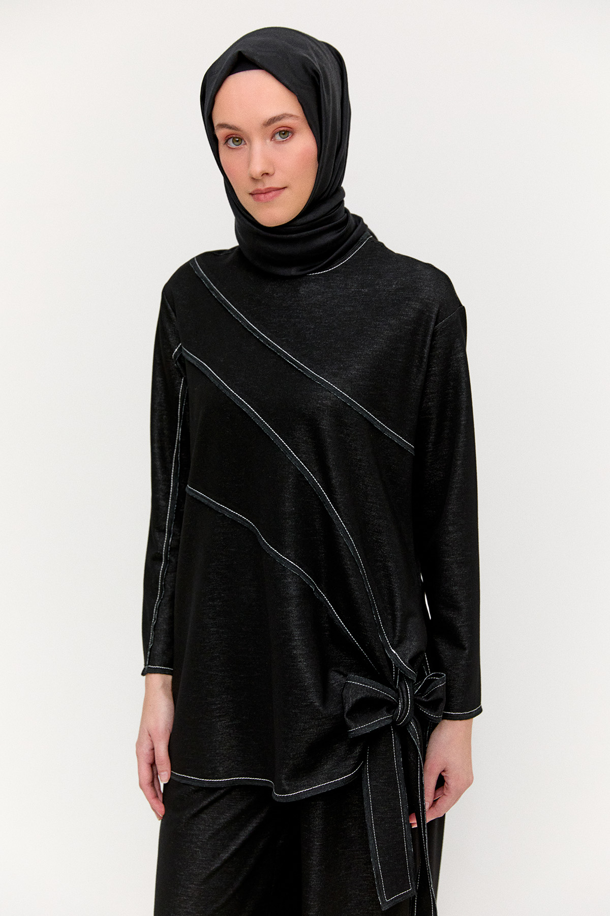 Kontrast Dikişli İkili Takım, Tesettür Giyim