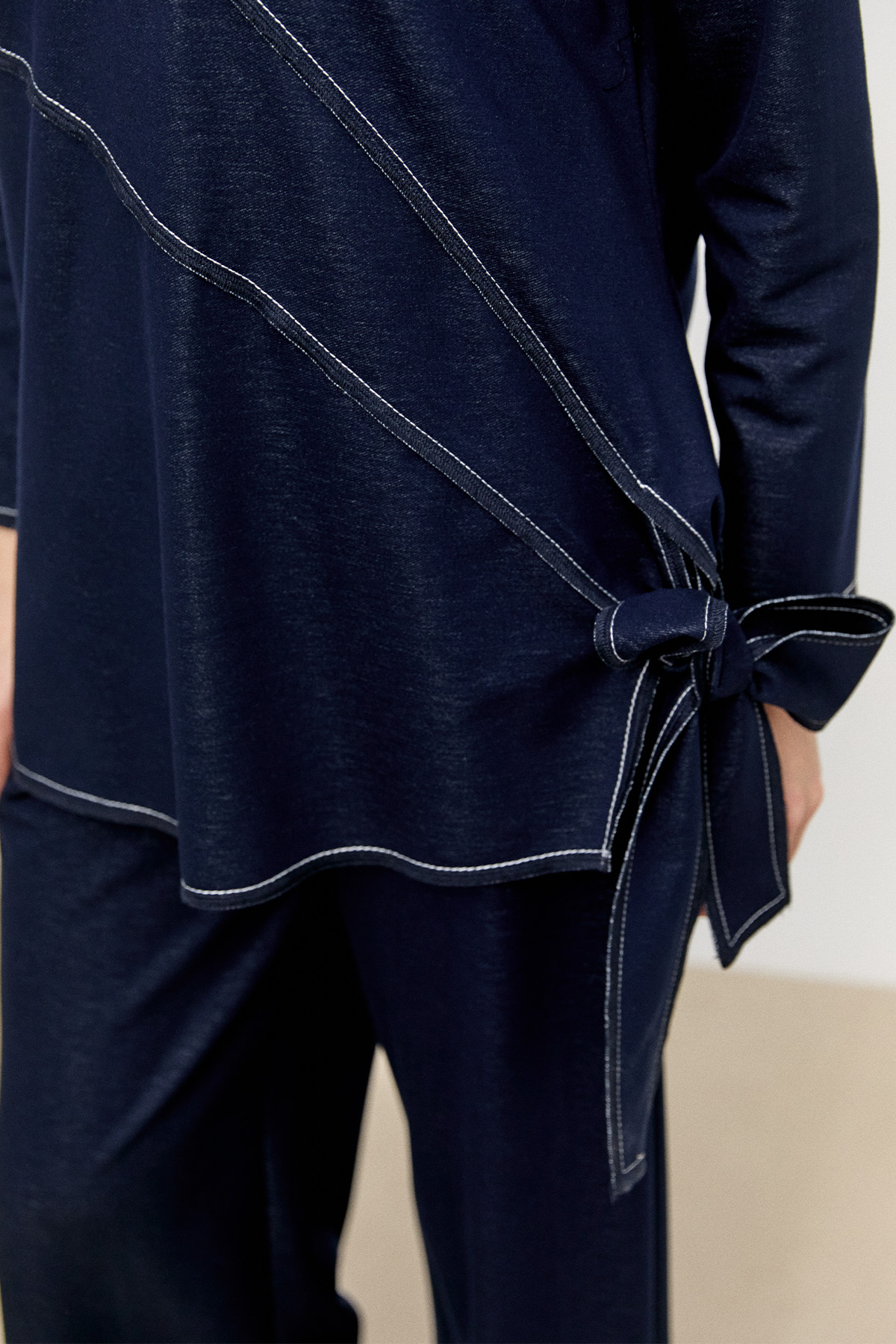 Kontrast Dikişli İkili Takım, Tesettür Giyim