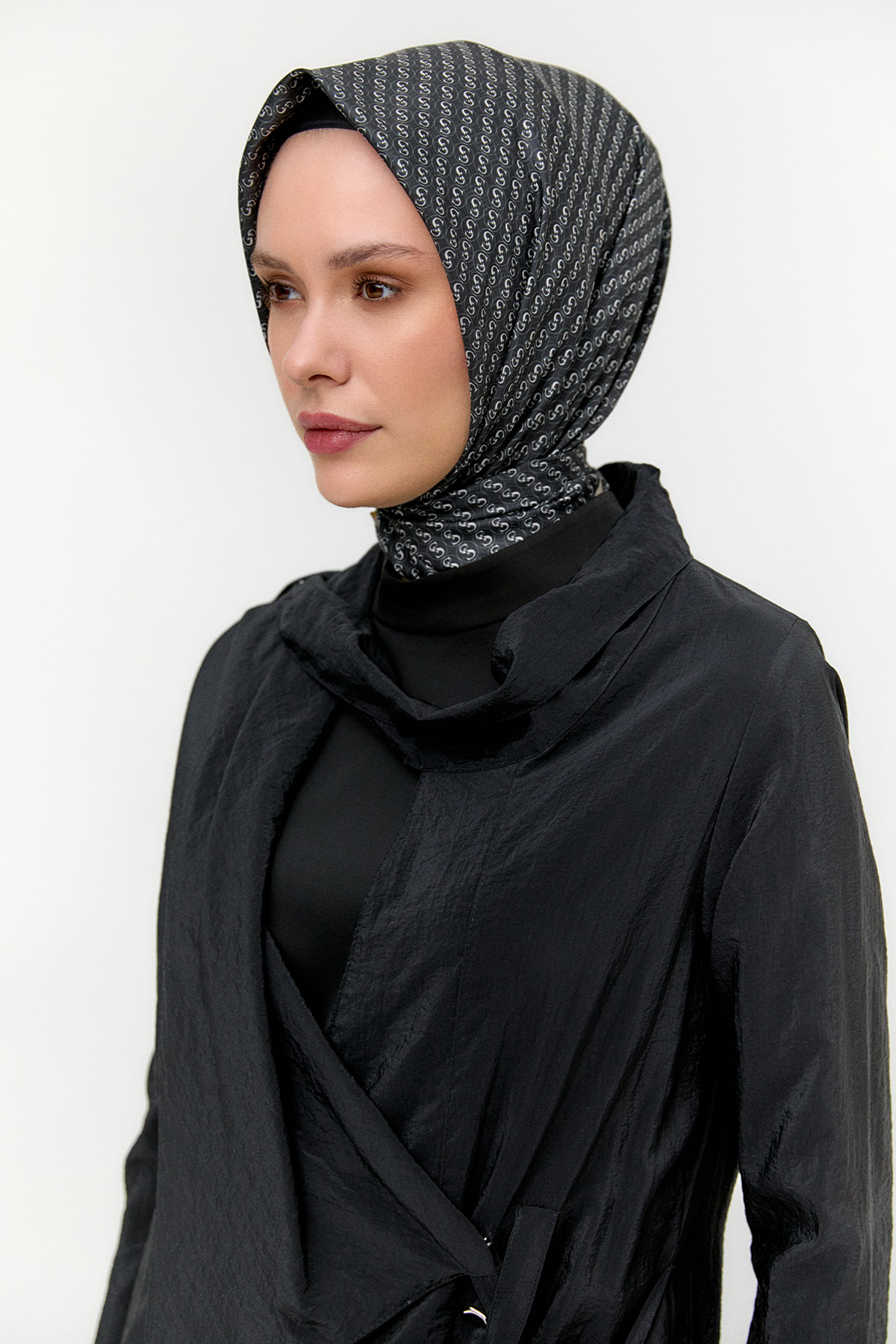 Asimetrik Yakalı Kuşaklı İkili Takım, Tesettür Giyim