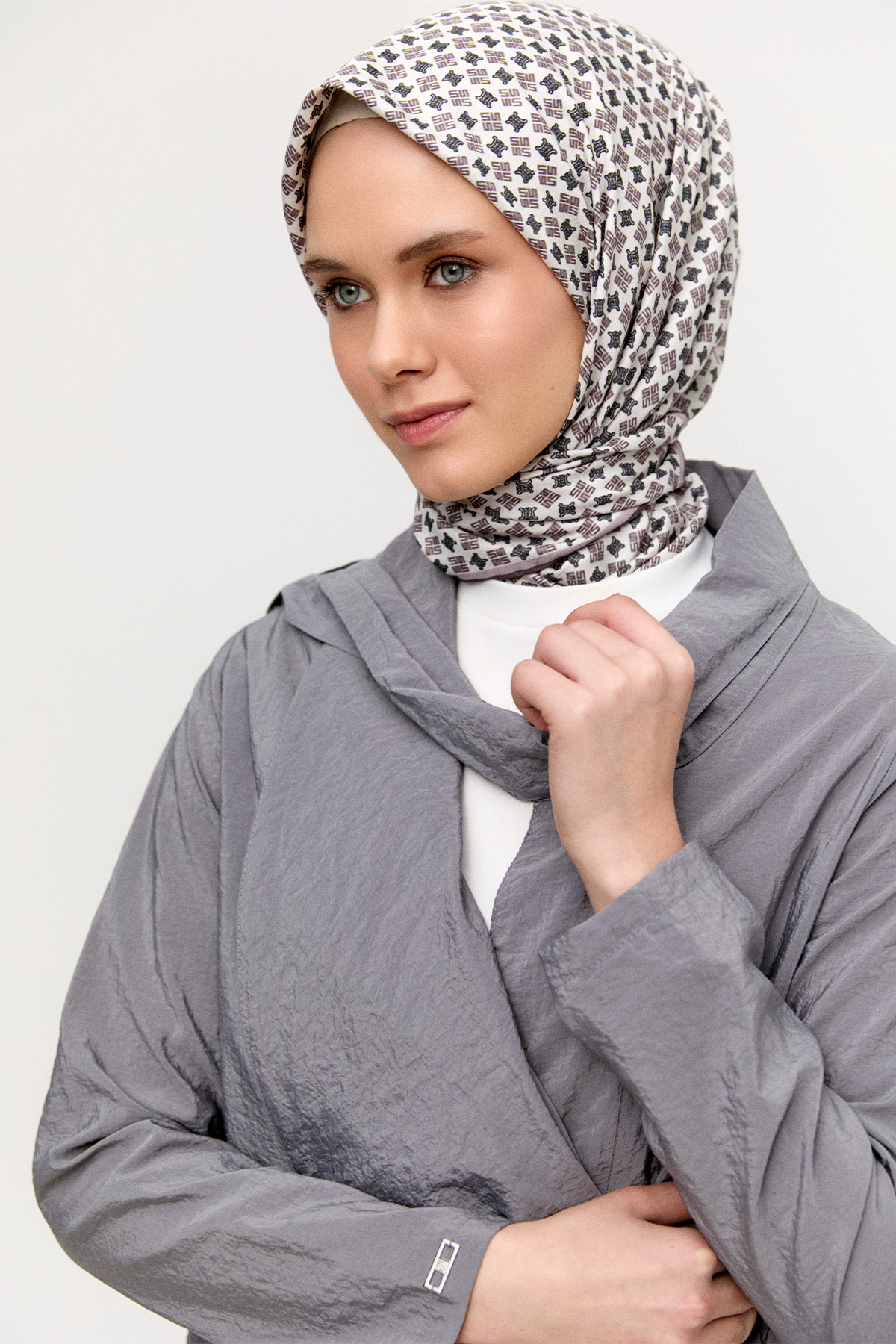 Asimetrik Yakalı Kuşaklı İkili Takım, Tesettür Giyim