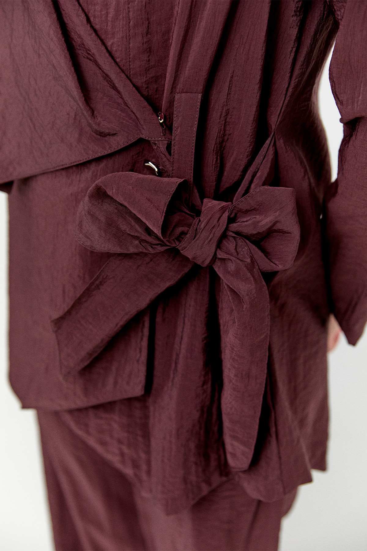 Asimetrik Yakalı Kuşaklı İkili Takım, Tesettür Giyim