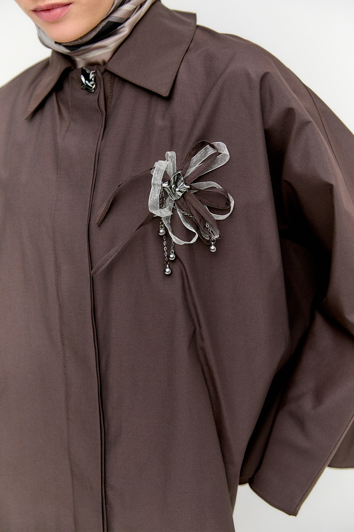 Düğme Kapamalı Pamuklu İkili Takım, Tesettür Giyim