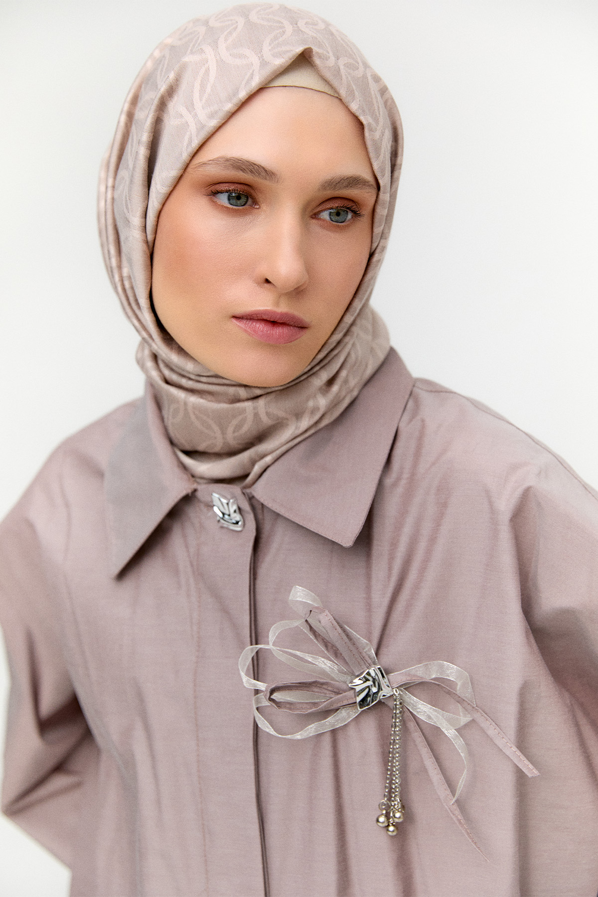 Düğme Kapamalı Pamuklu İkili Takım, Tesettür Giyim