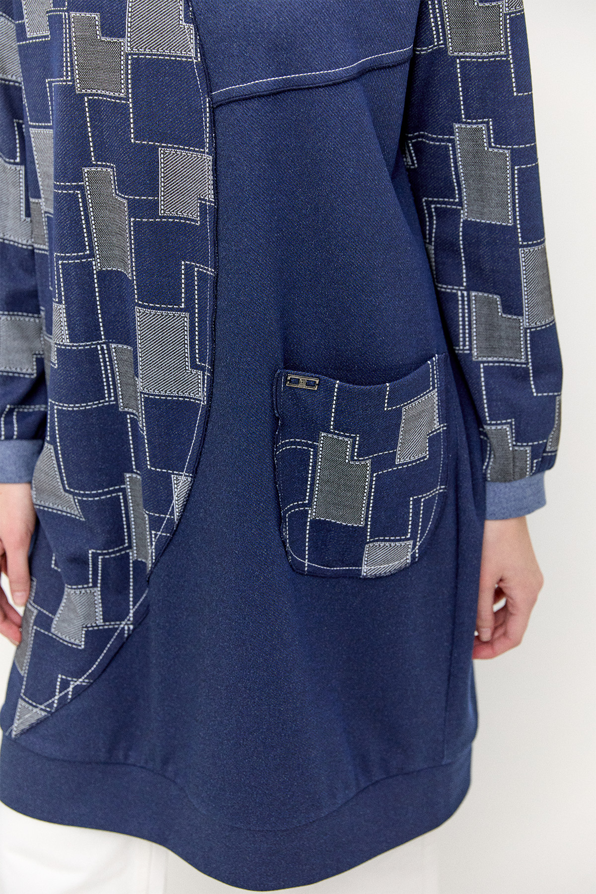 Renk Bloklu Spor Tunik, Tesettür Giyim