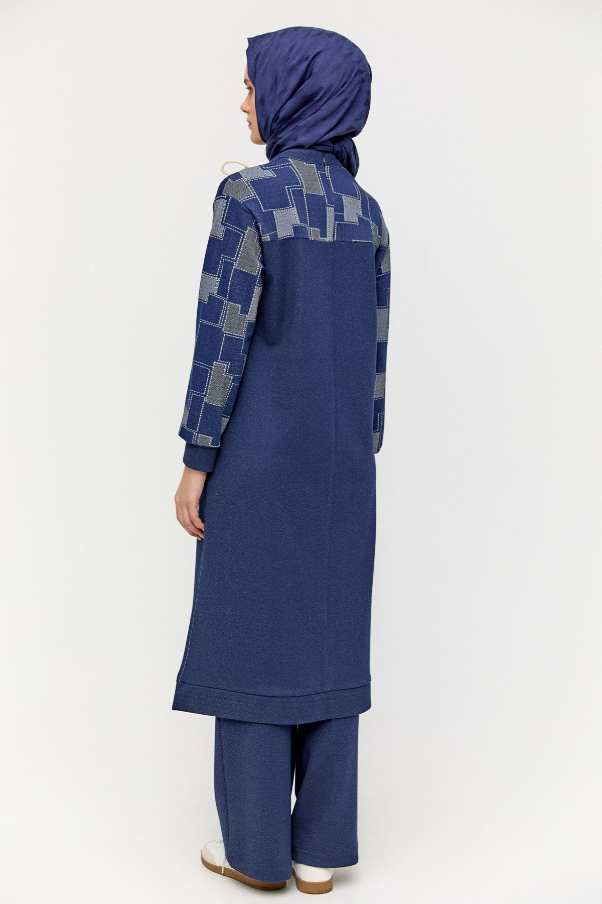 Renk Bloklu İkili Takım, Tesettür Giyim