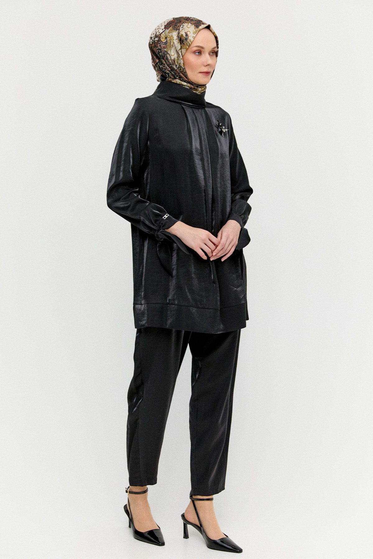 Jakarlı Pilikaşeli İkili Takım, Tesettür Giyim