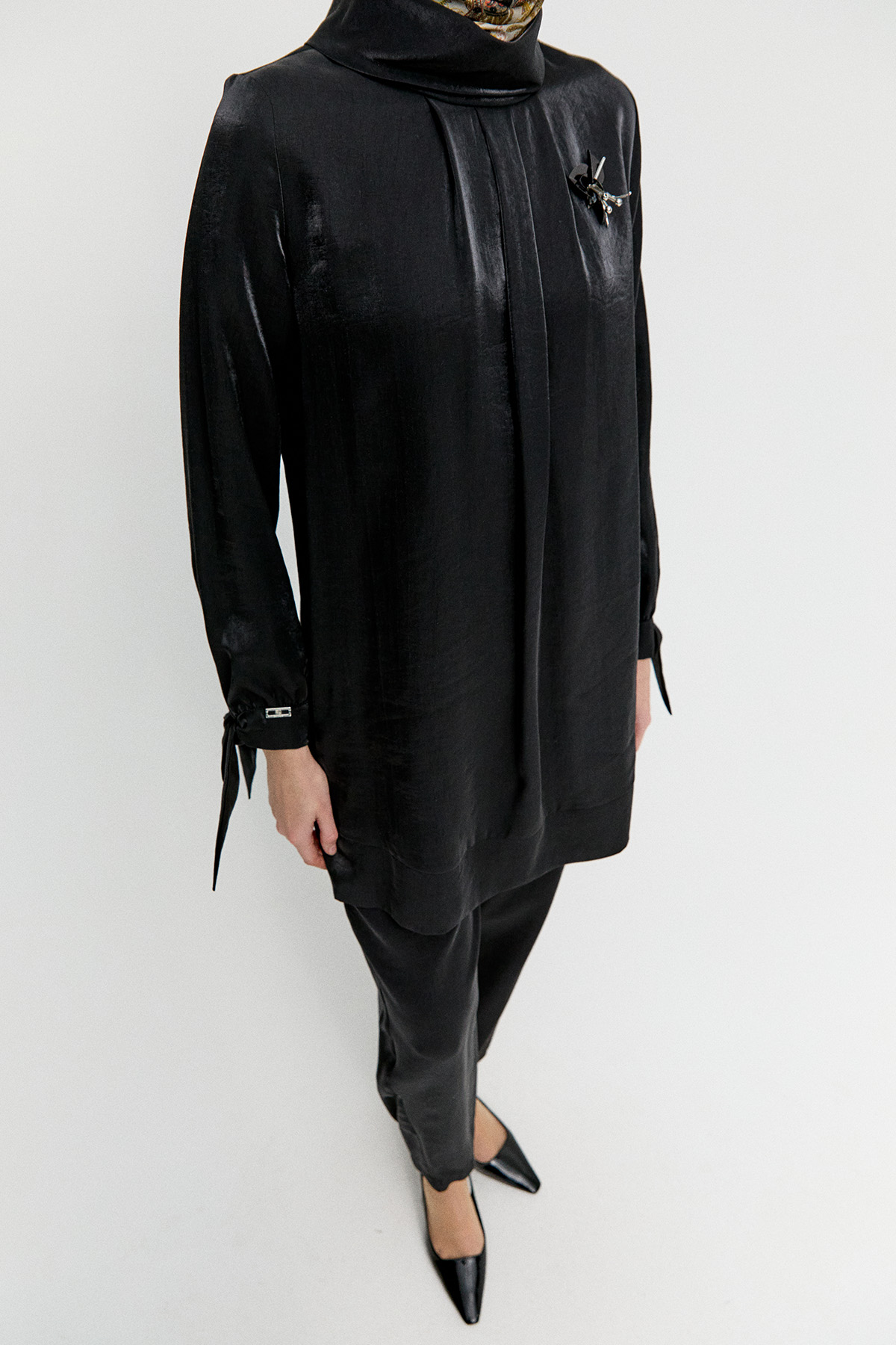 Jakarlı Pilikaşeli İkili Takım, Tesettür Giyim