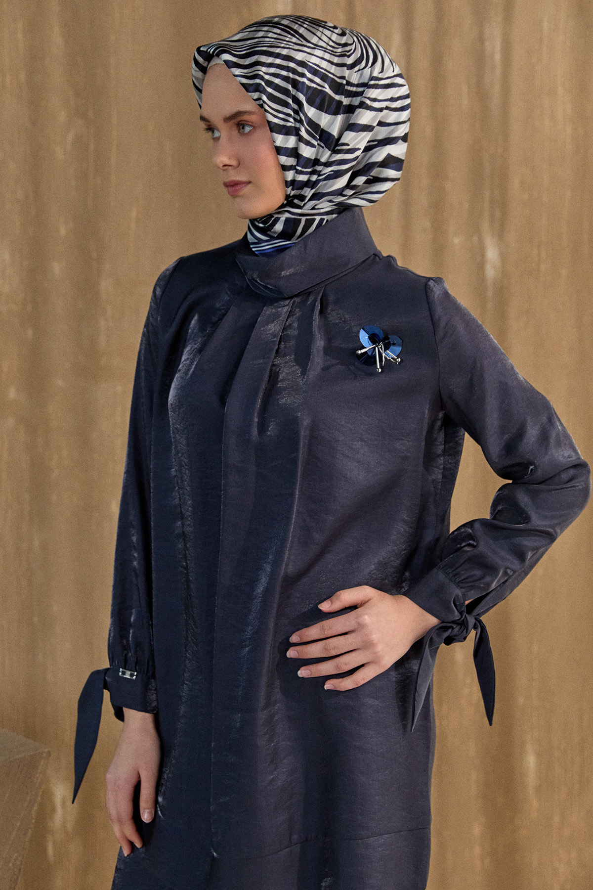 Jakarlı Pilikaşeli İkili Takım, Tesettür Giyim