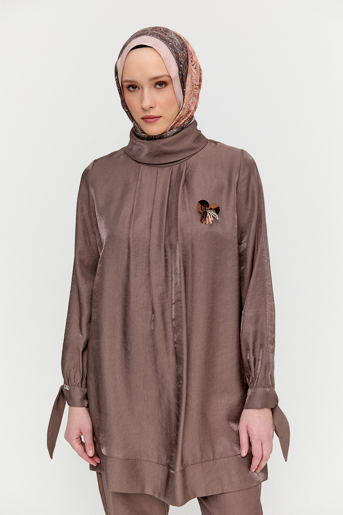 Jakarlı Pilikaşeli İkili Takım, Tesettür Giyim