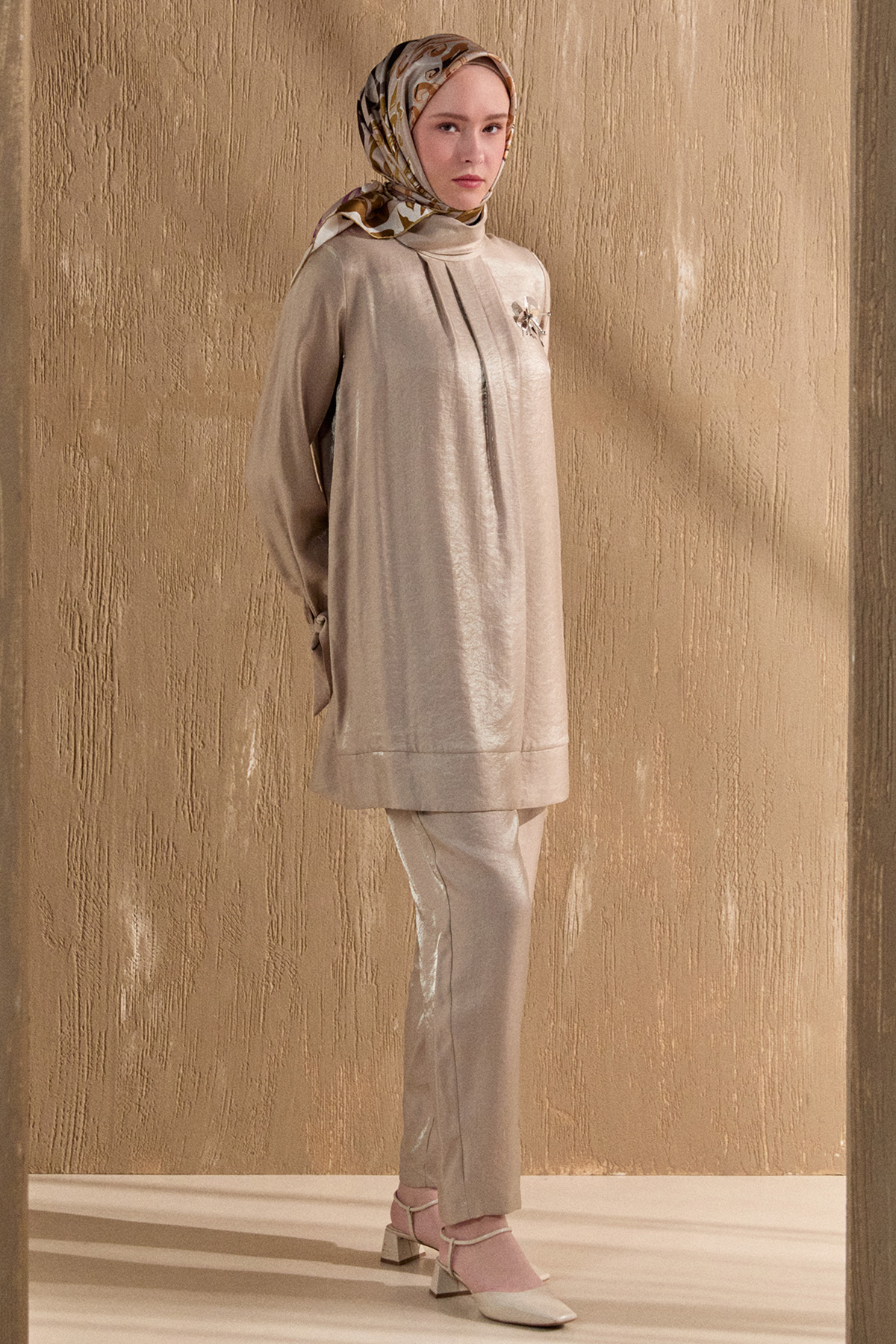 Jakarlı Pilikaşeli İkili Takım, Tesettür Giyim