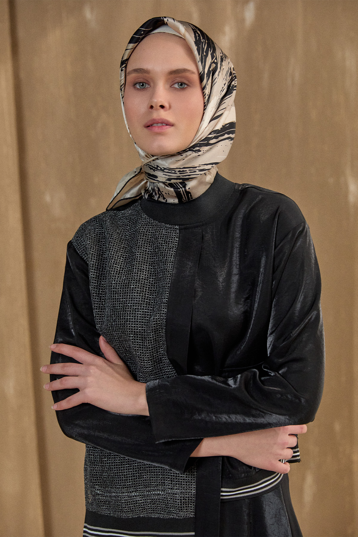 File Detaylı Etekli İkili Takım, Tesettür Giyim