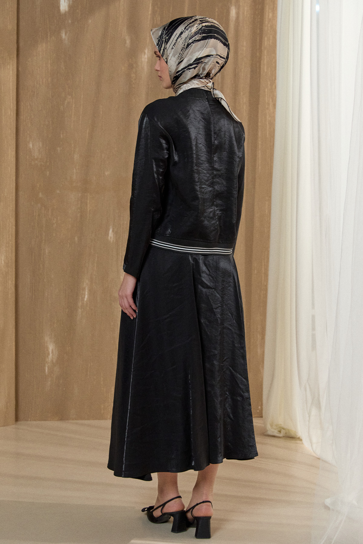 File Detaylı Etekli İkili Takım, Tesettür Giyim