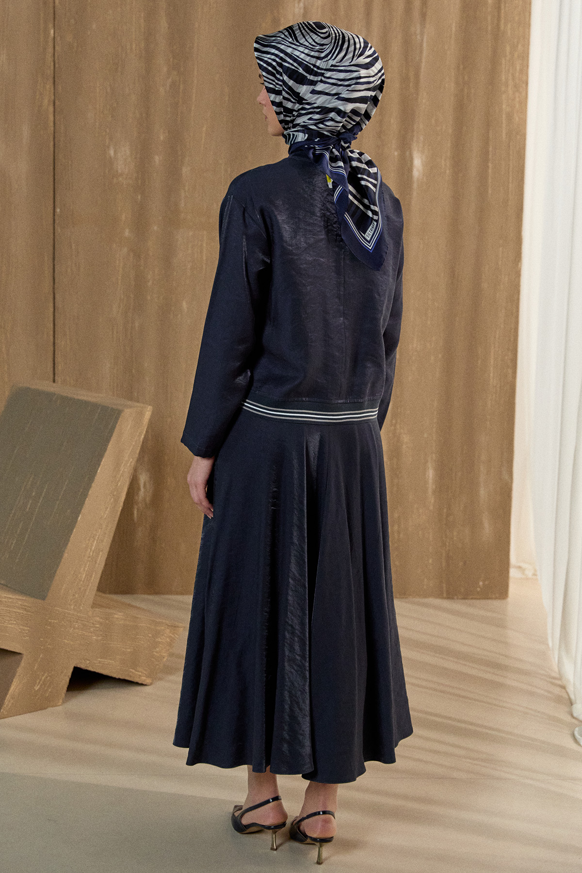 File Detaylı Etekli İkili Takım, Tesettür Giyim