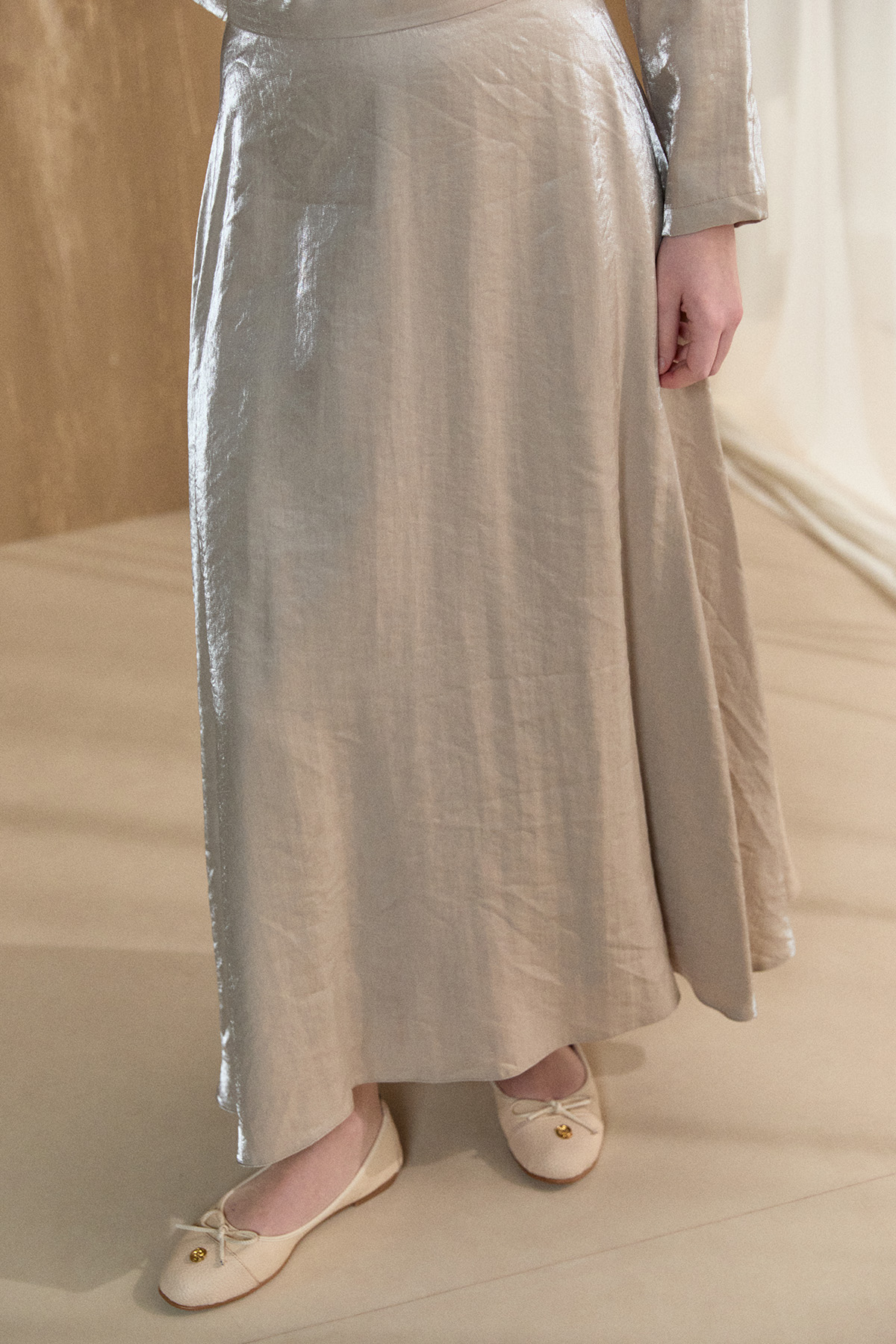 File Detaylı Etekli İkili Takım, Tesettür Giyim