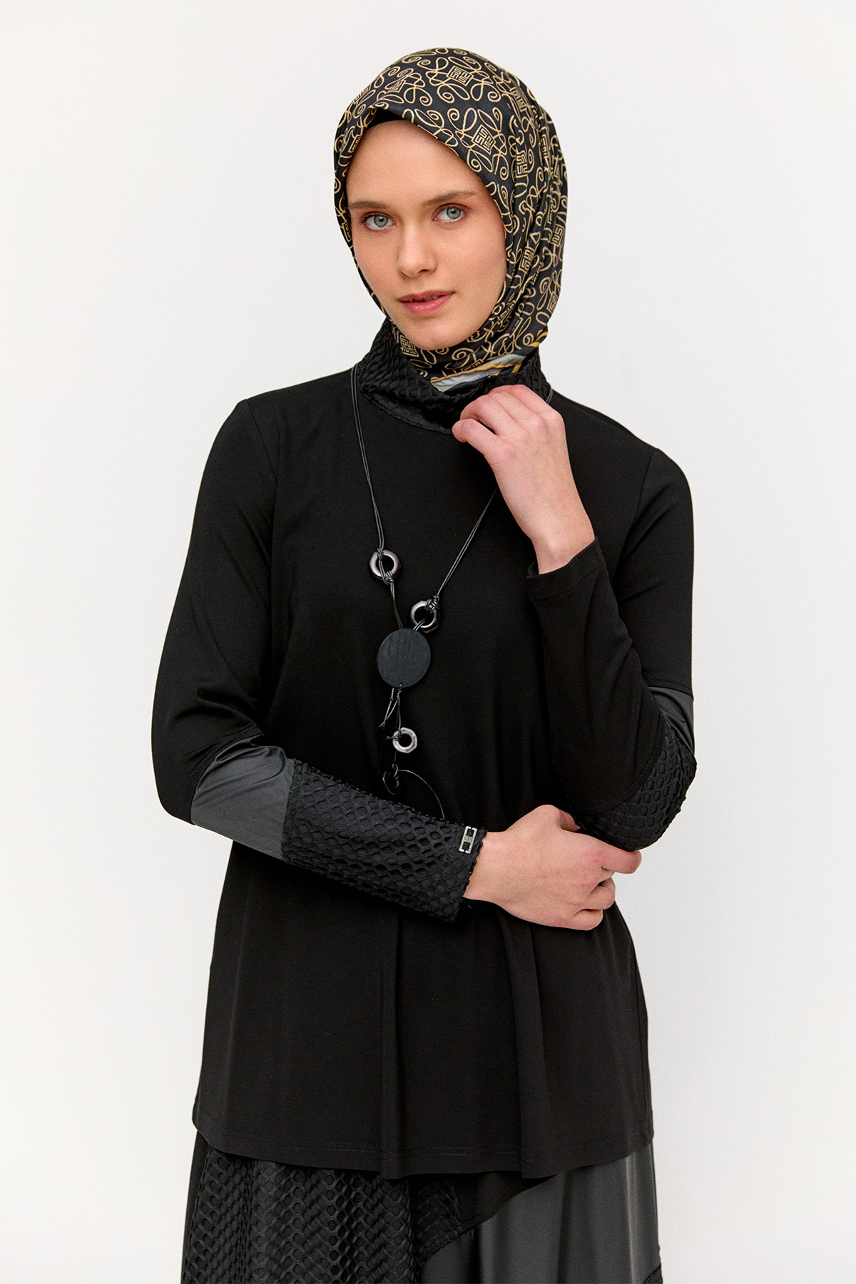 Kumaş Kombinli İkili Takım, Tesettür Giyim