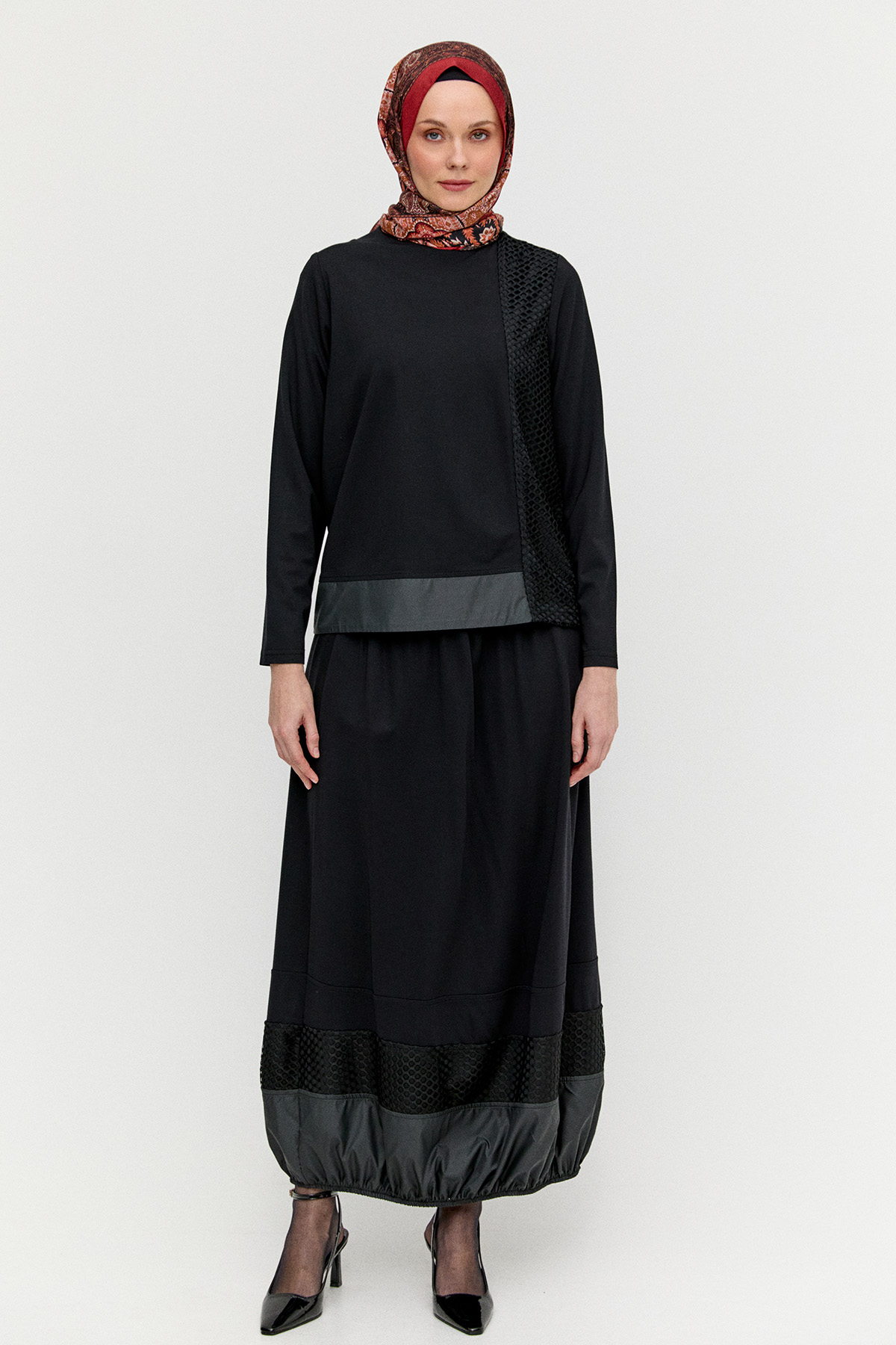 File Detaylı İkili Takım, Tesettür Giyim