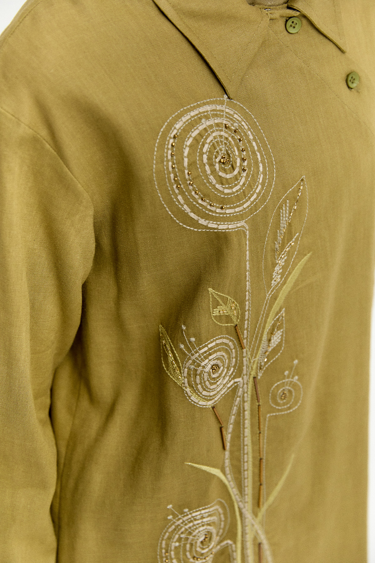 Nakışlı Keten Görünümlü İkili Takım, Tesettür Giyim