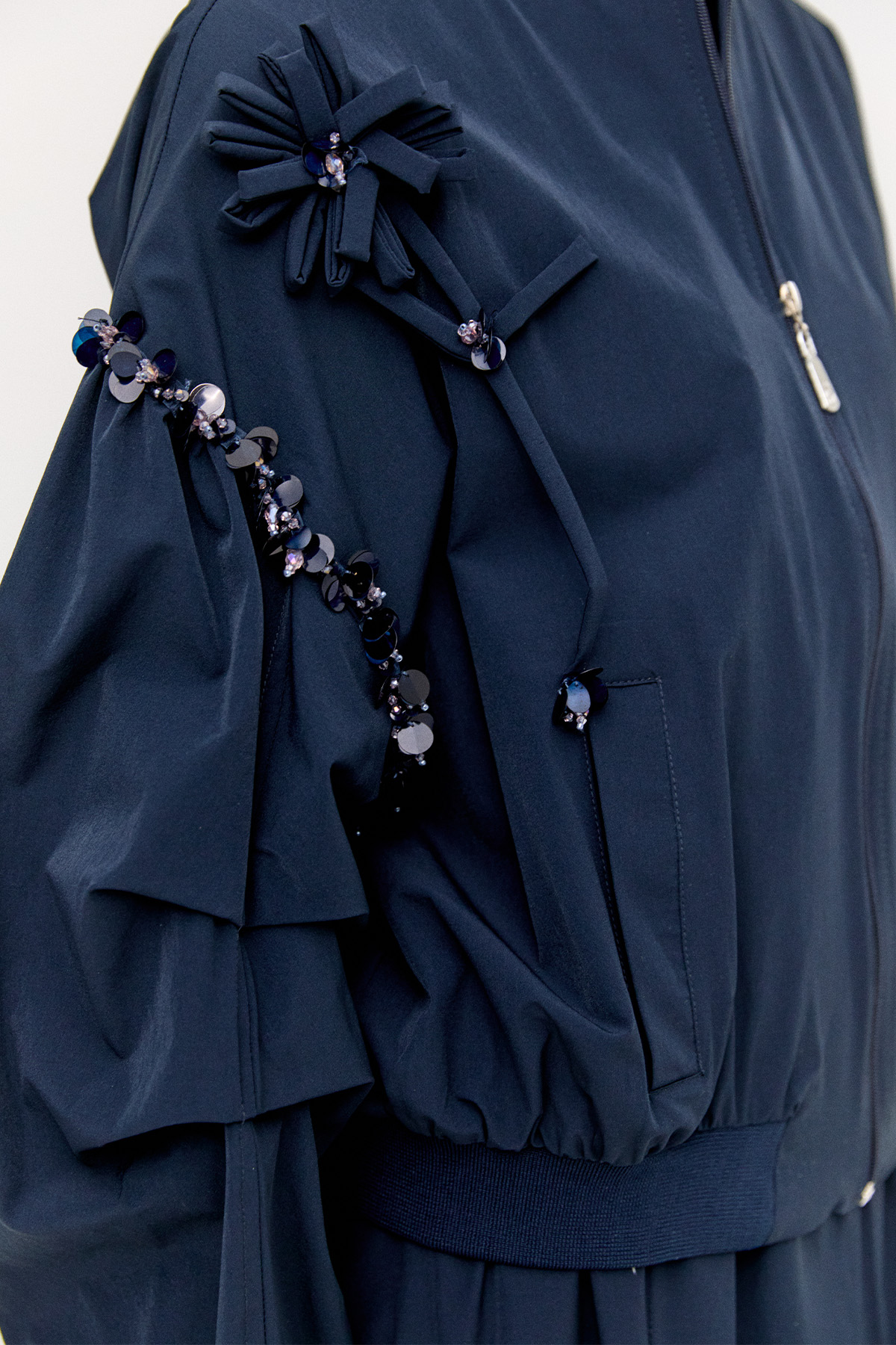 Çiçek Aplikeli Bomber Ceket, Tesettür Giyim