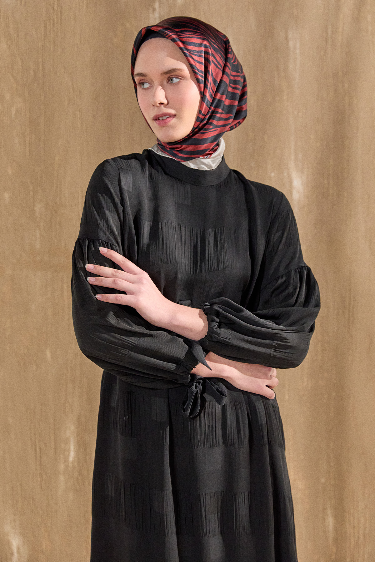 Kare Desenli Oversize İkili Takım, Tesettür Giyim