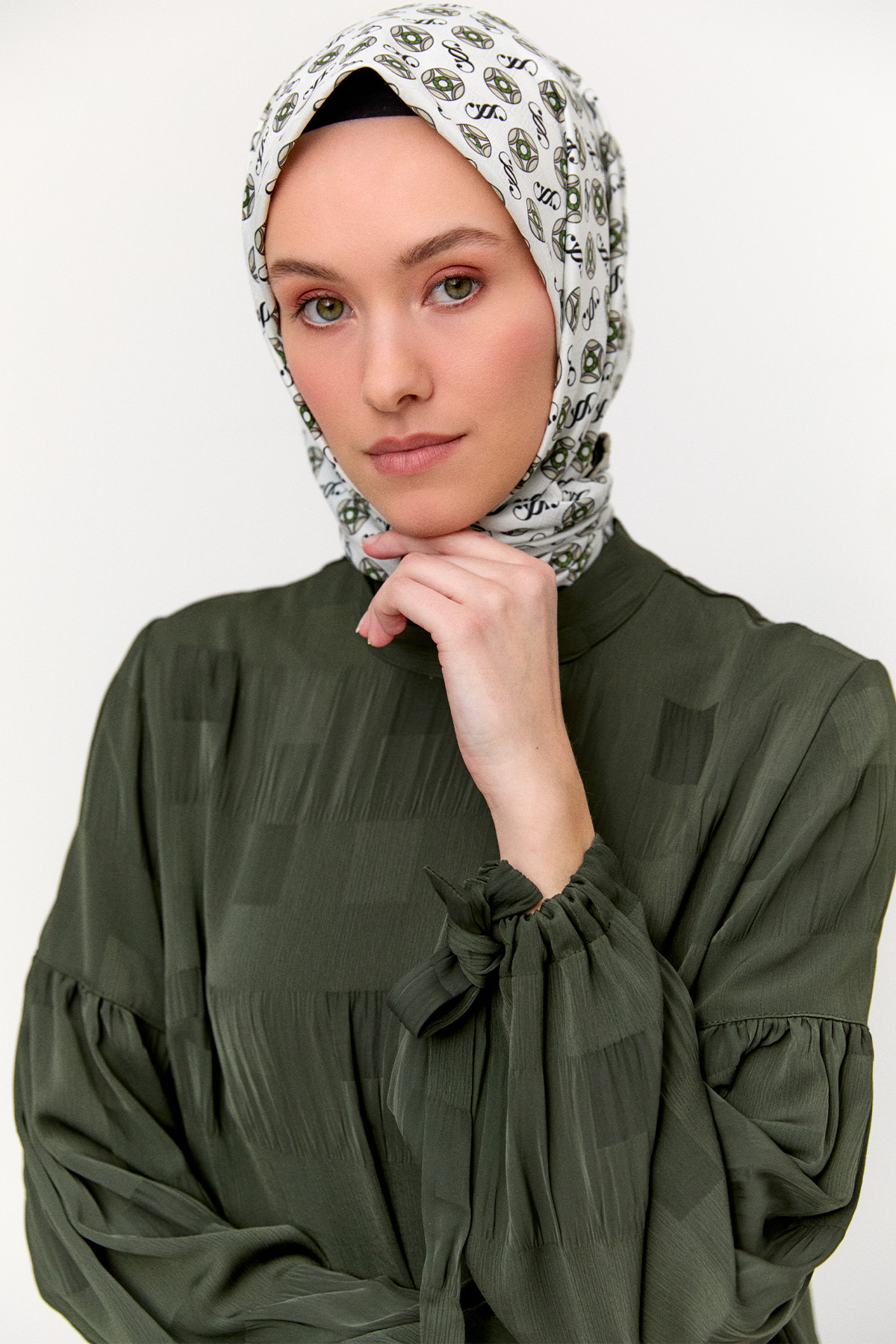 Kare Desenli Oversize İkili Takım, Tesettür Giyim