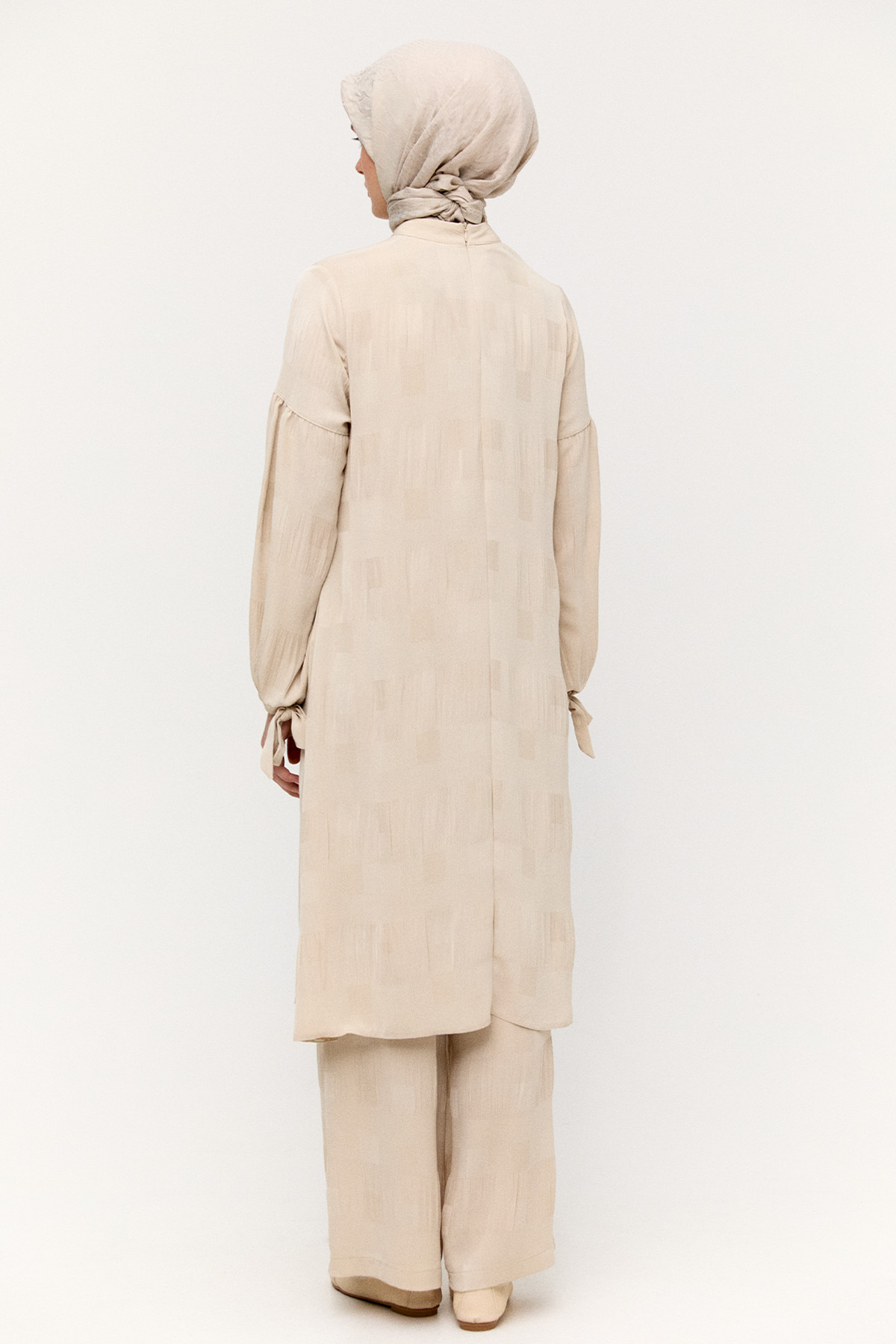 Kare Desenli Oversize İkili Takım, Tesettür Giyim