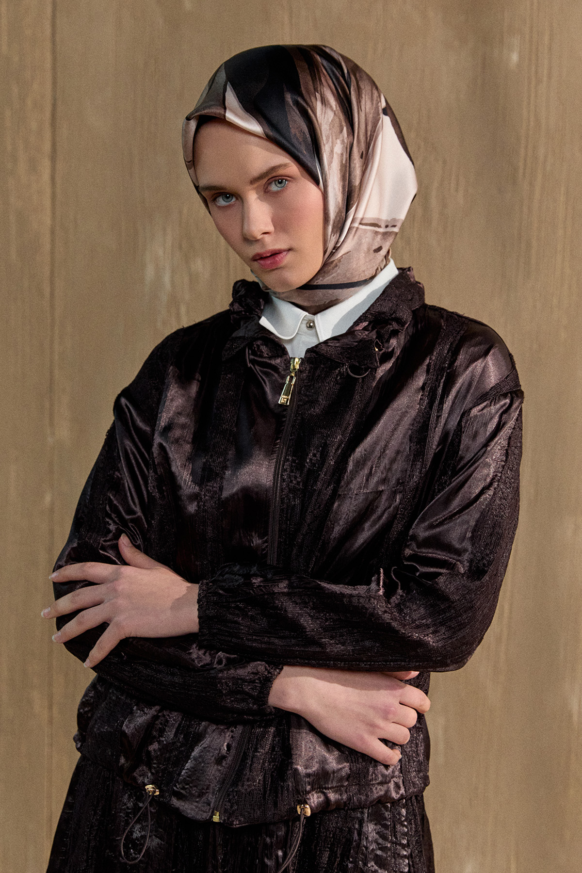 Jakarlı Dantel Detaylı İkili Takım, Tesettür Giyim