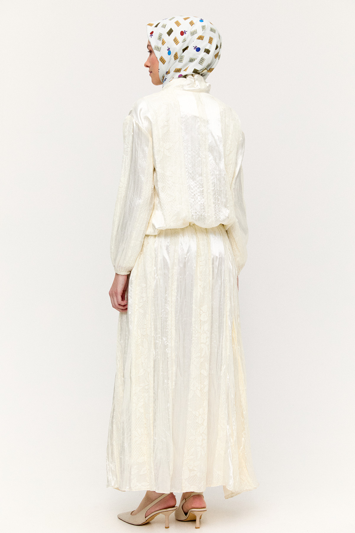 Jakarlı Dantel Detaylı İkili Takım, Tesettür Giyim