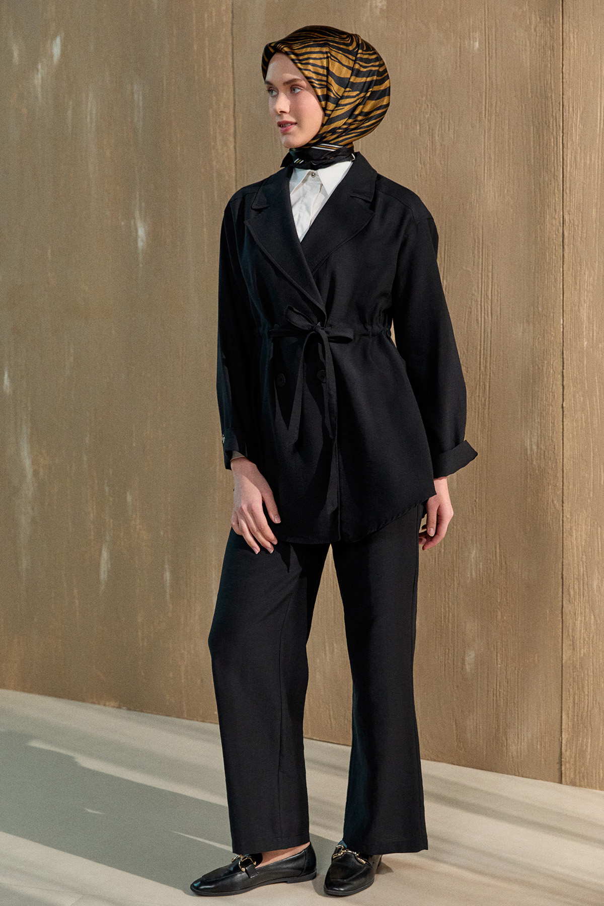 Kruvaze Kuşaklı İkili Takım, Tesettür Giyim