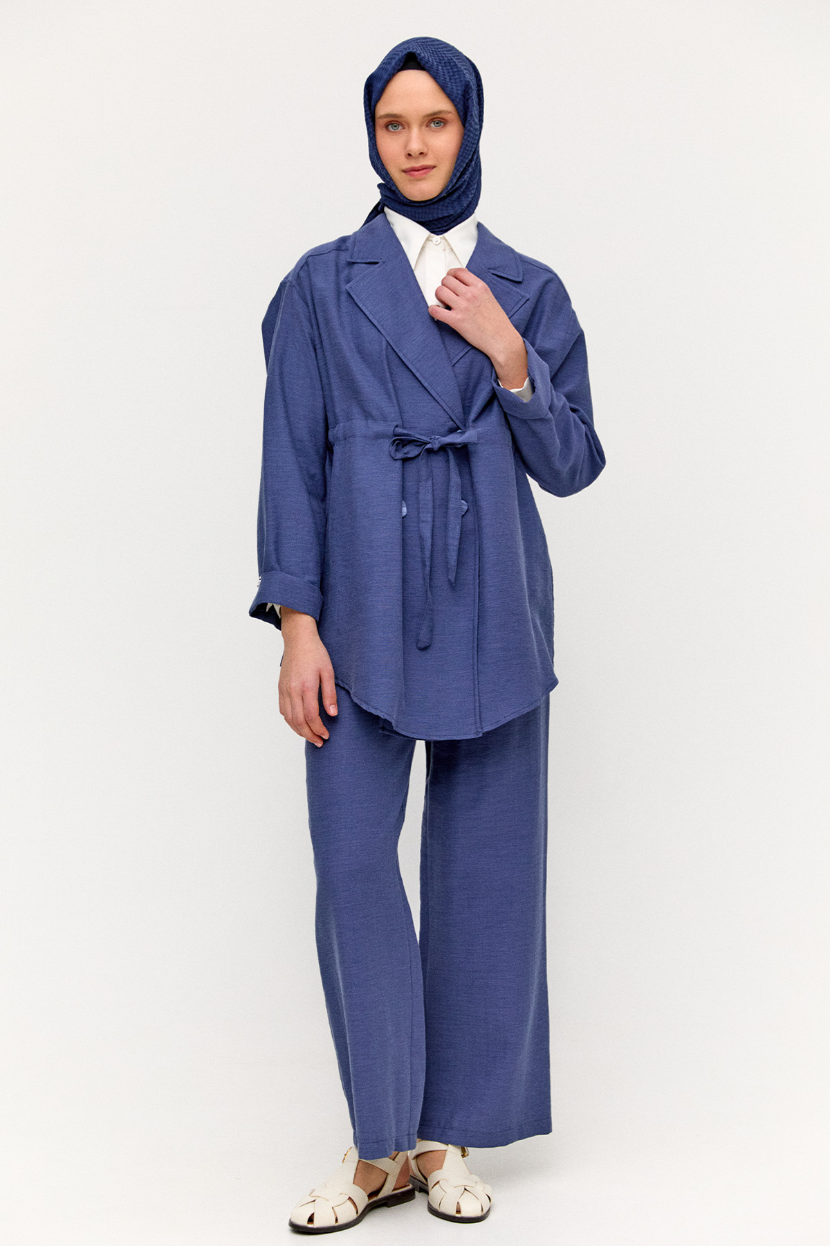 Kruvaze Kuşaklı İkili Takım, Tesettür Giyim