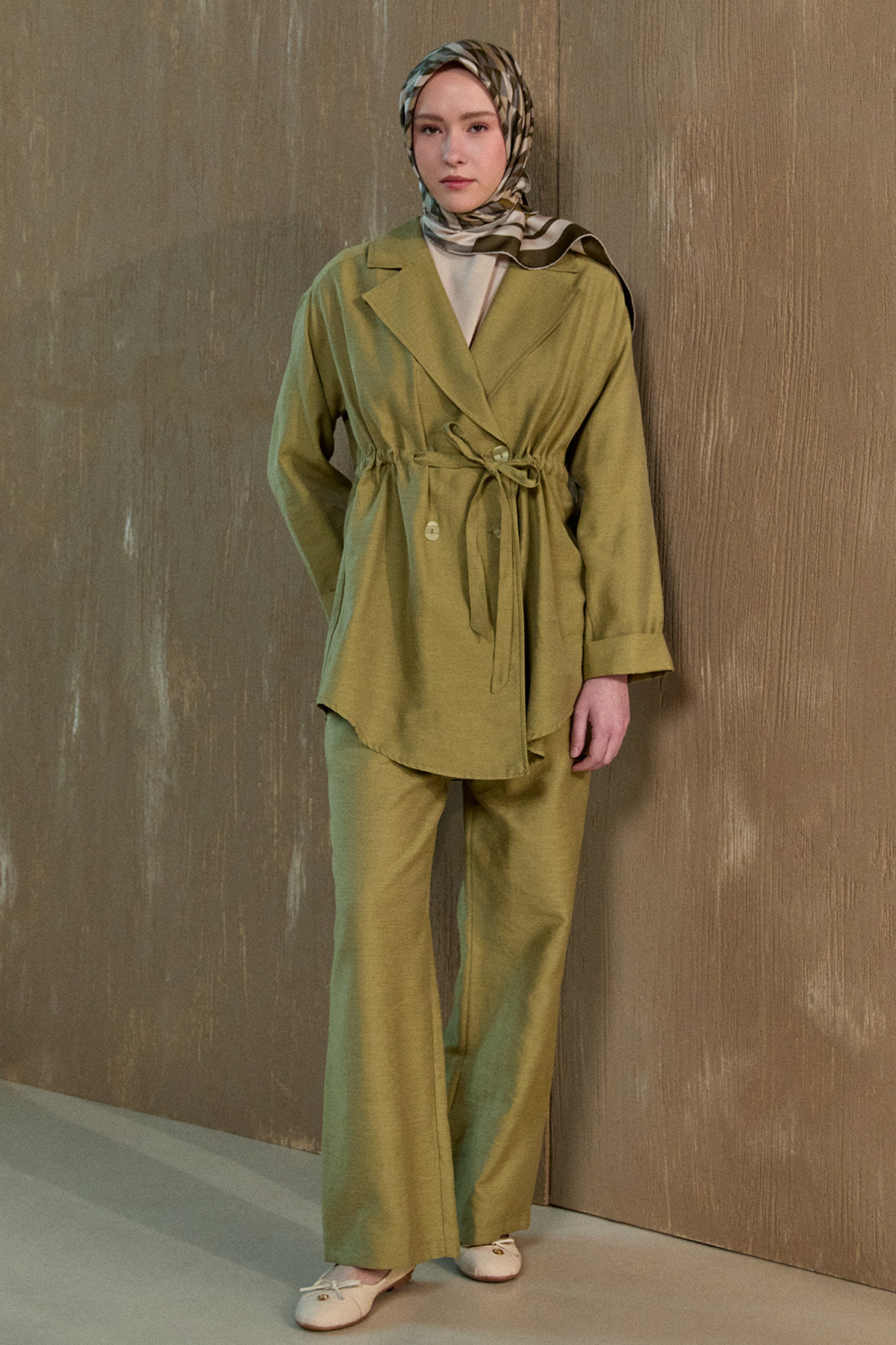 Kruvaze Kuşaklı İkili Takım, Tesettür Giyim