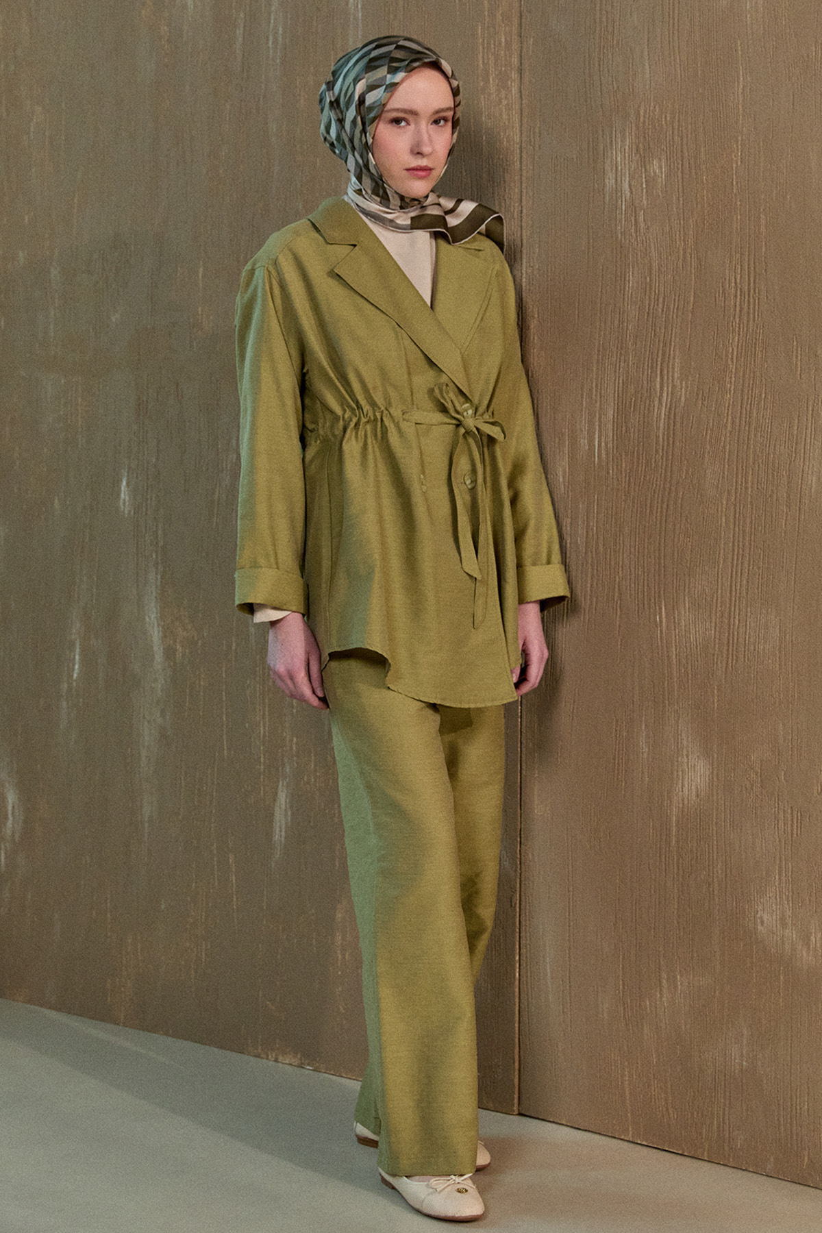 Kruvaze Kuşaklı İkili Takım, Tesettür Giyim