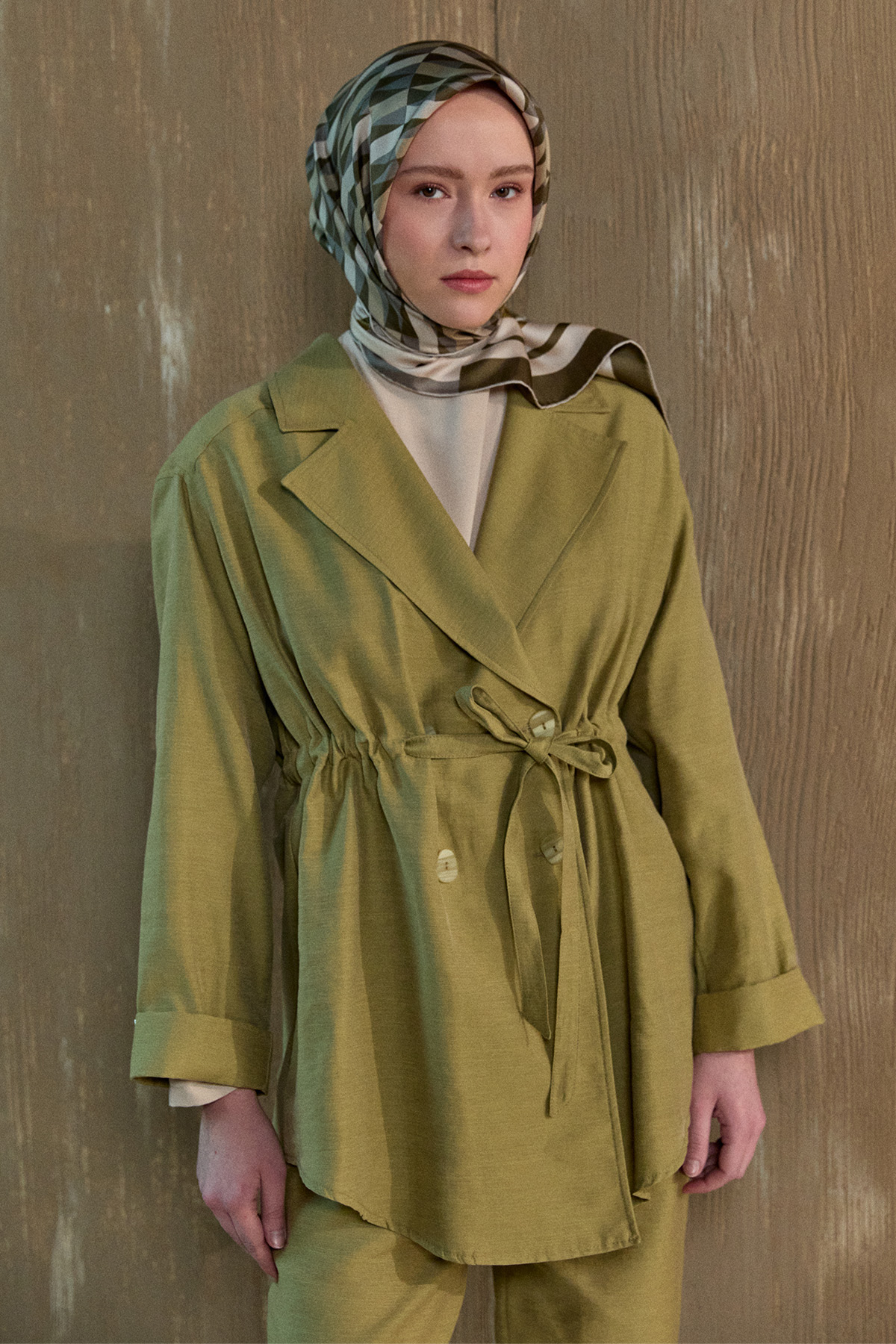 Kruvaze Kuşaklı İkili Takım, Tesettür Giyim