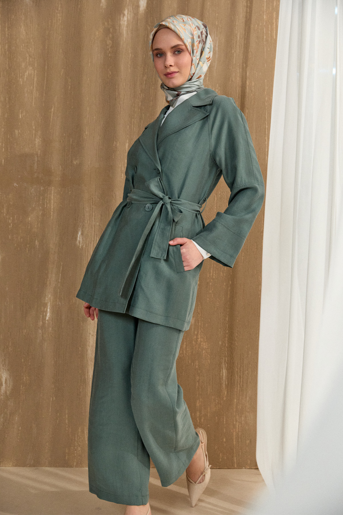 Lyocell Kruvaze İkili Takım, Tesettür Giyim
