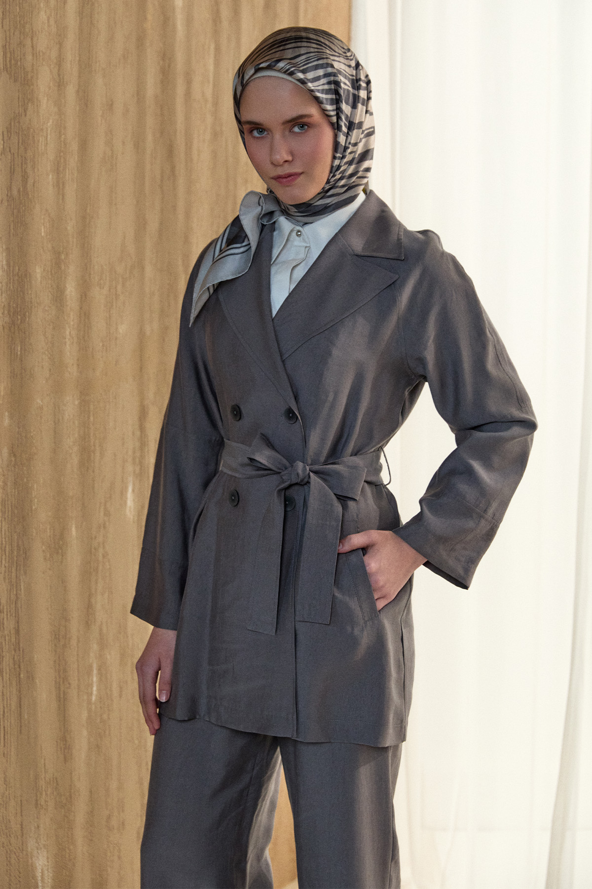 Lyocell Kruvaze İkili Takım, Tesettür Giyim