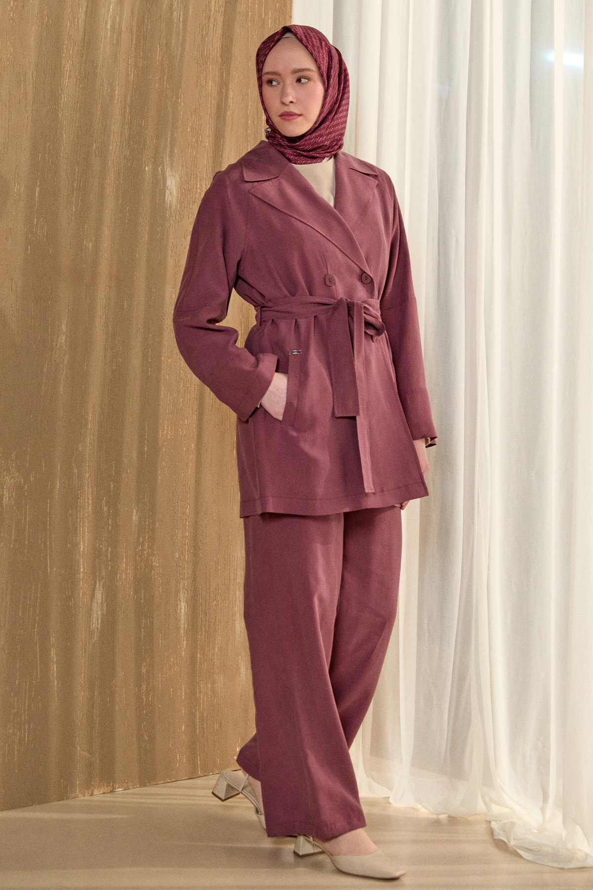 Lyocell Kruvaze İkili Takım, Tesettür Giyim
