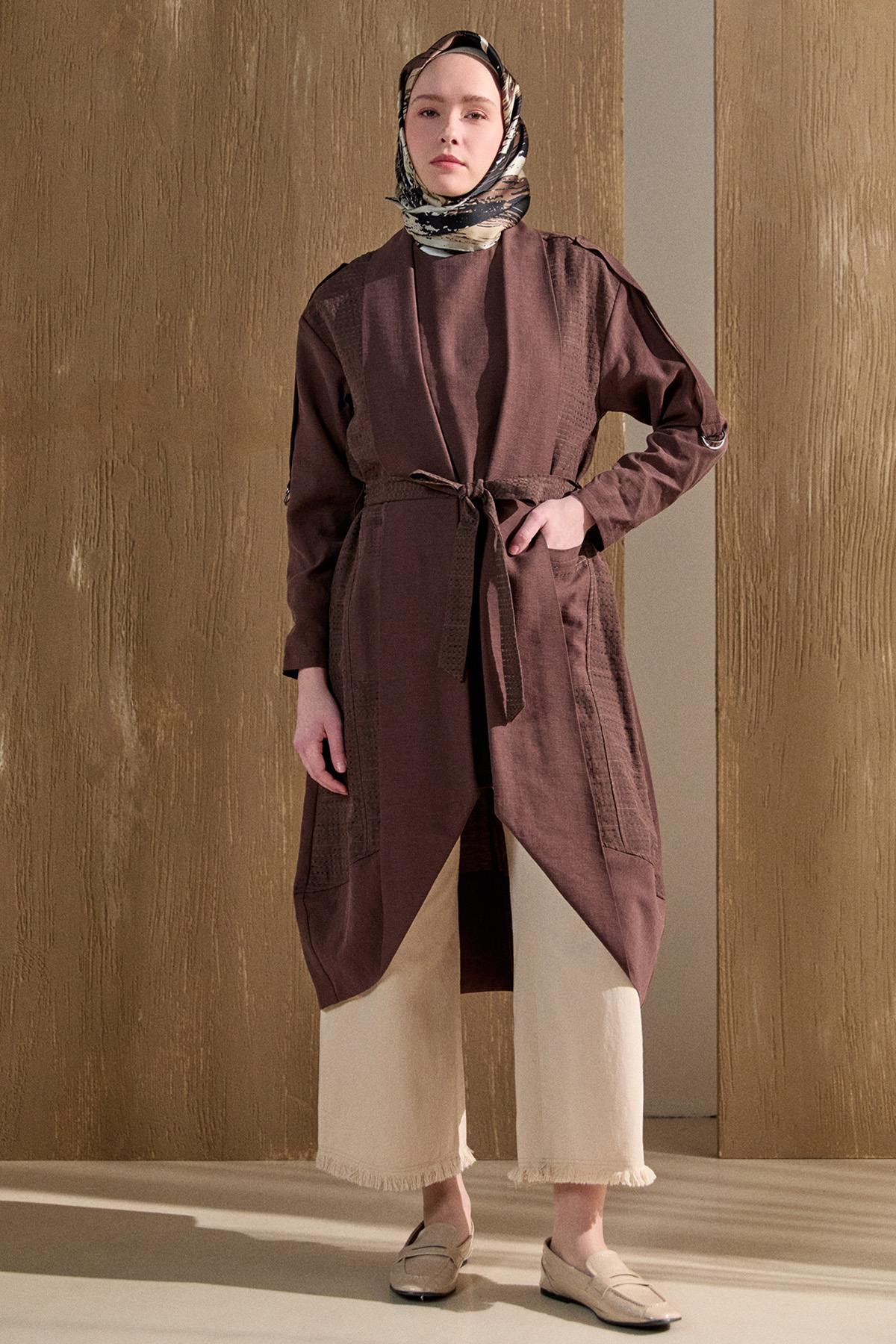 Şal Yakalı Twinset, Tesettür Giyim