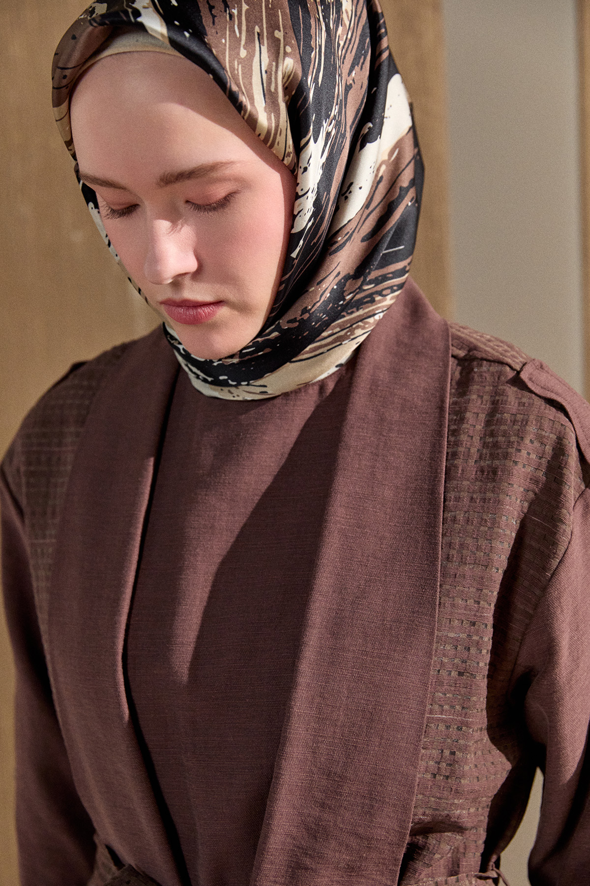 Şal Yakalı Twinset, Tesettür Giyim