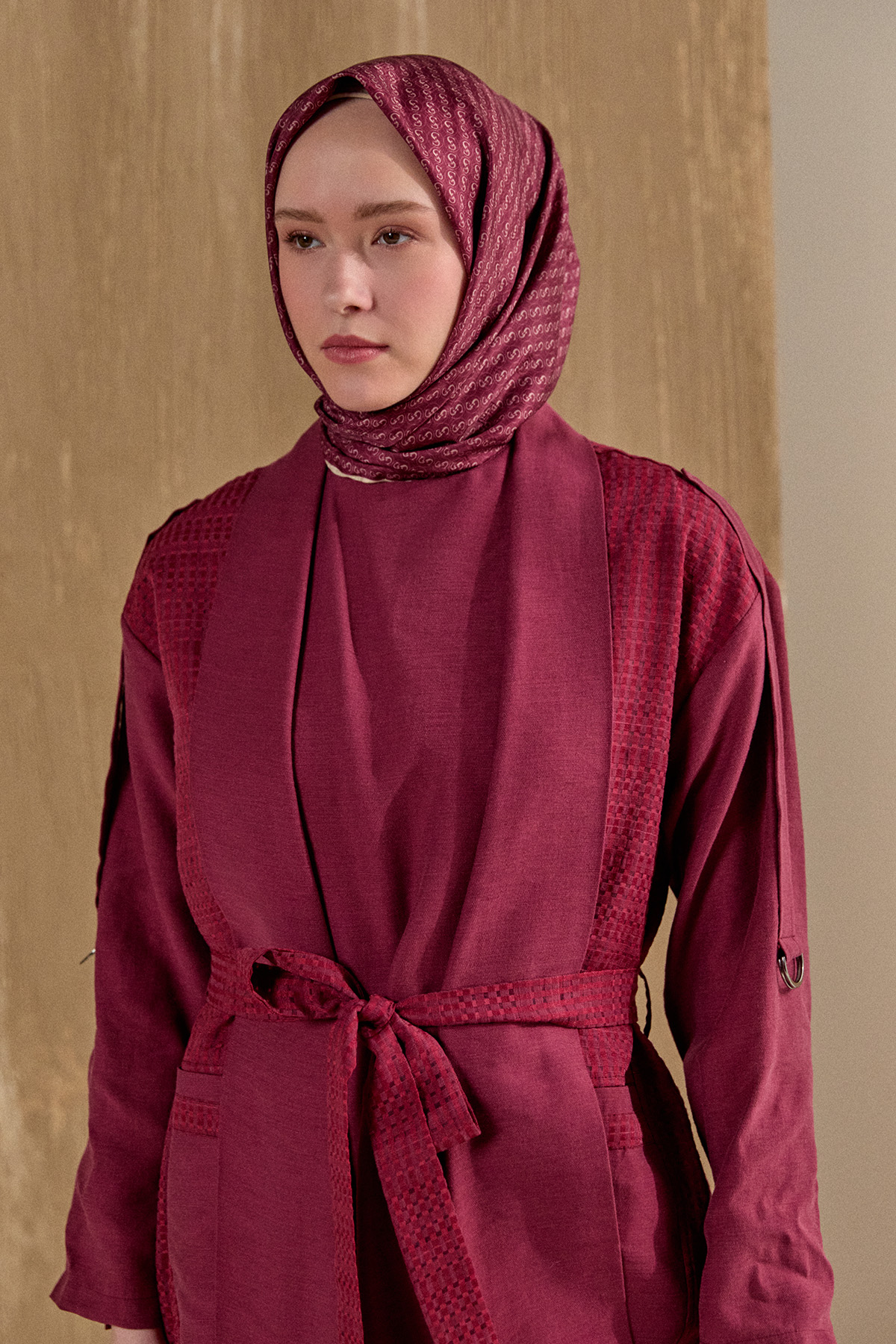 Şal Yakalı Twinset, Tesettür Giyim