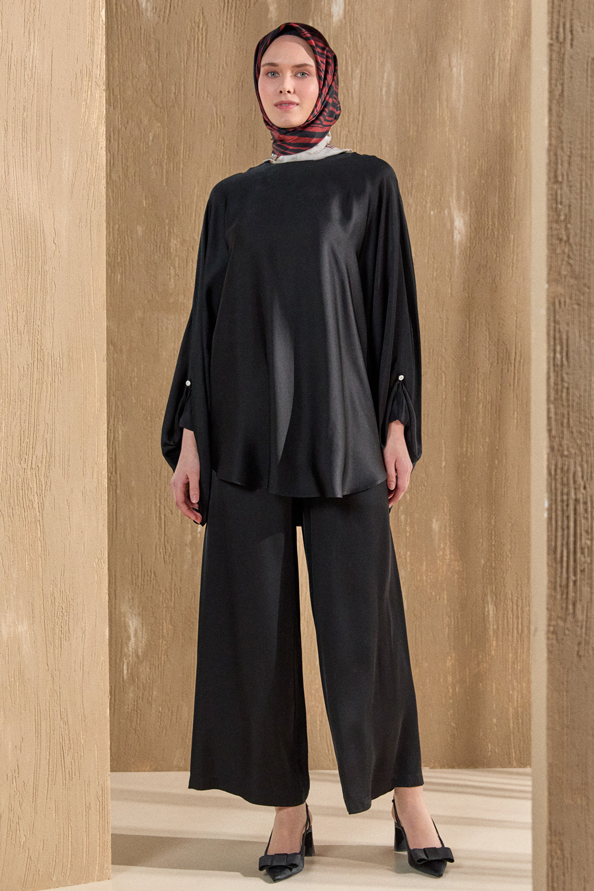 Yarasa Kesim Floş İkili Takım, Tesettür Giyim