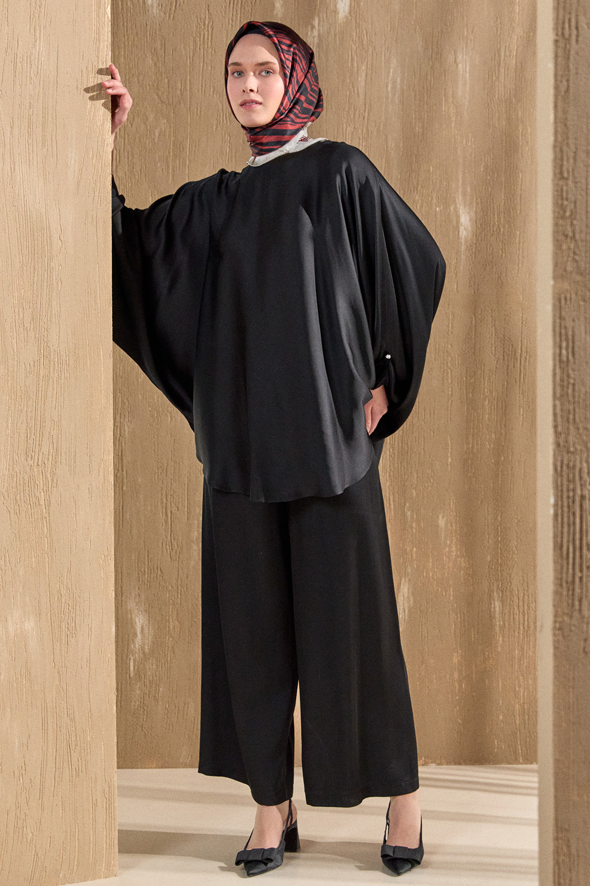 Yarasa Kesim Floş İkili Takım, Tesettür Giyim